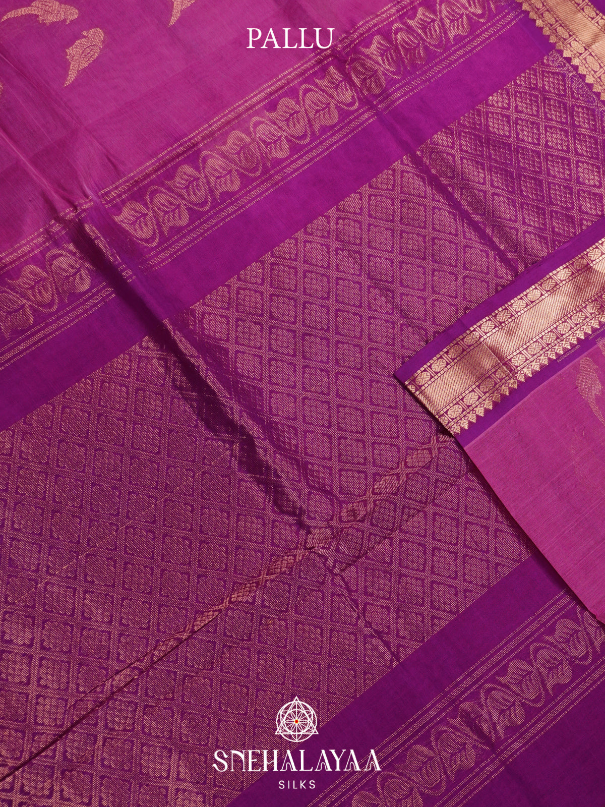 Magenta Mangalagiri Silk Cotton Saree