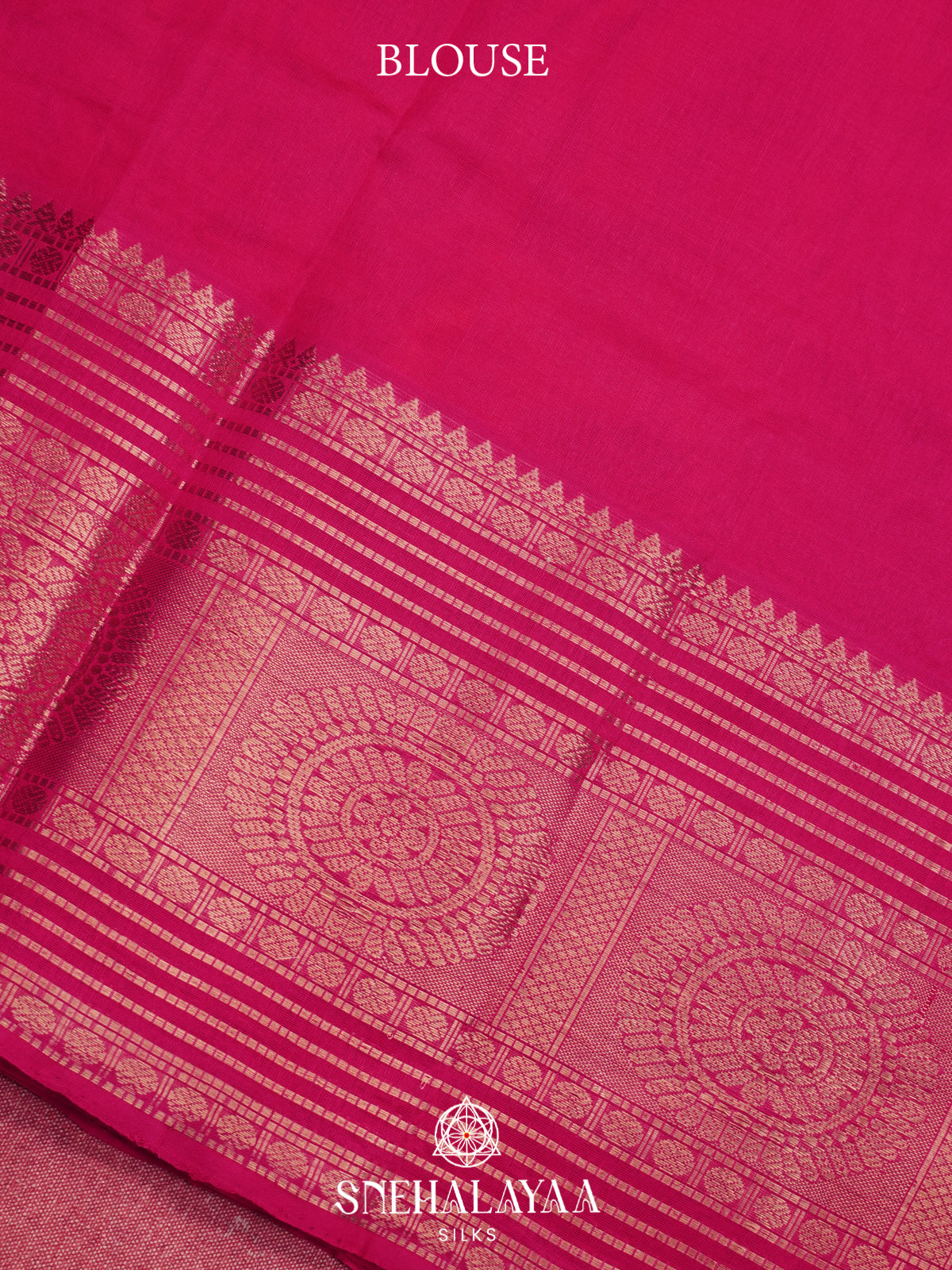 Coral Red Mangalagiri Silk Cotton Saree