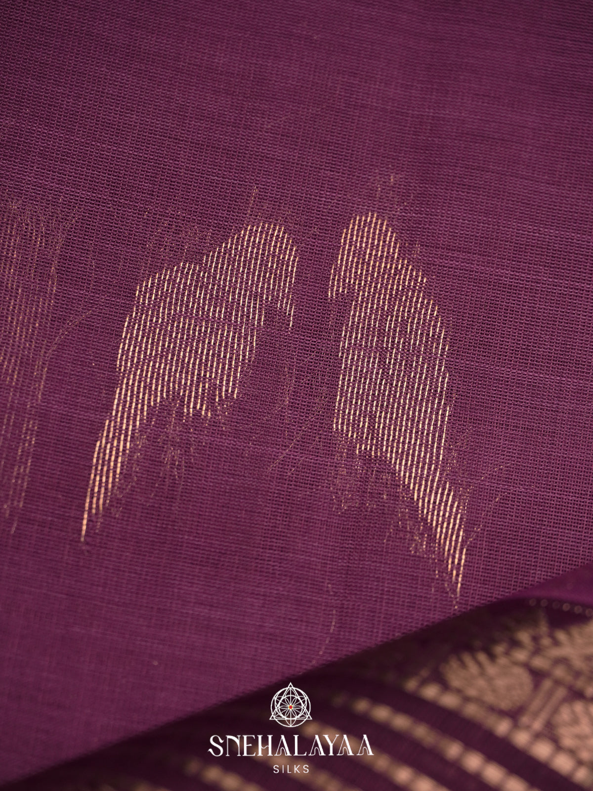 Mauve Purple Mangalagiri Silk Cotton Saree