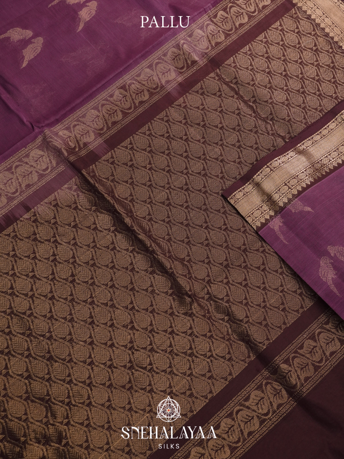Mauve Purple Mangalagiri Silk Cotton Saree