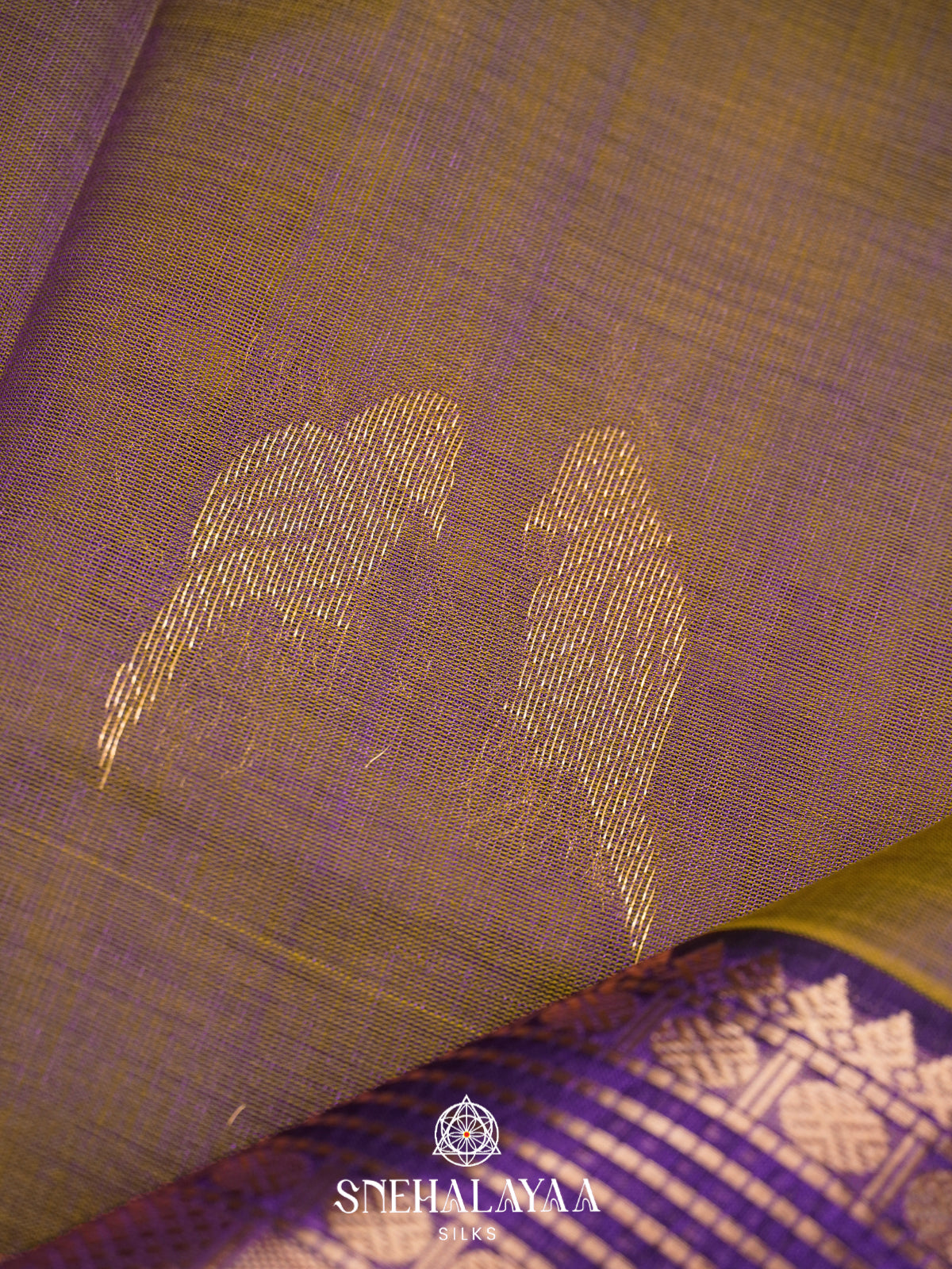 Taupe Mauve Mangalagiri Silk Cotton Saree