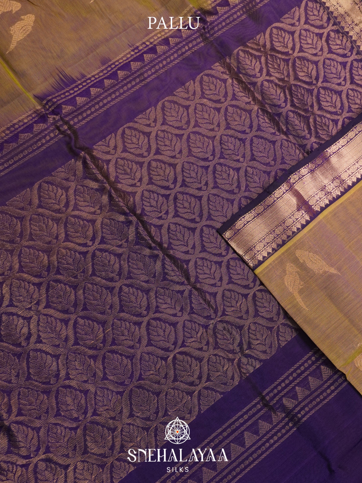 Taupe Mauve Mangalagiri Silk Cotton Saree