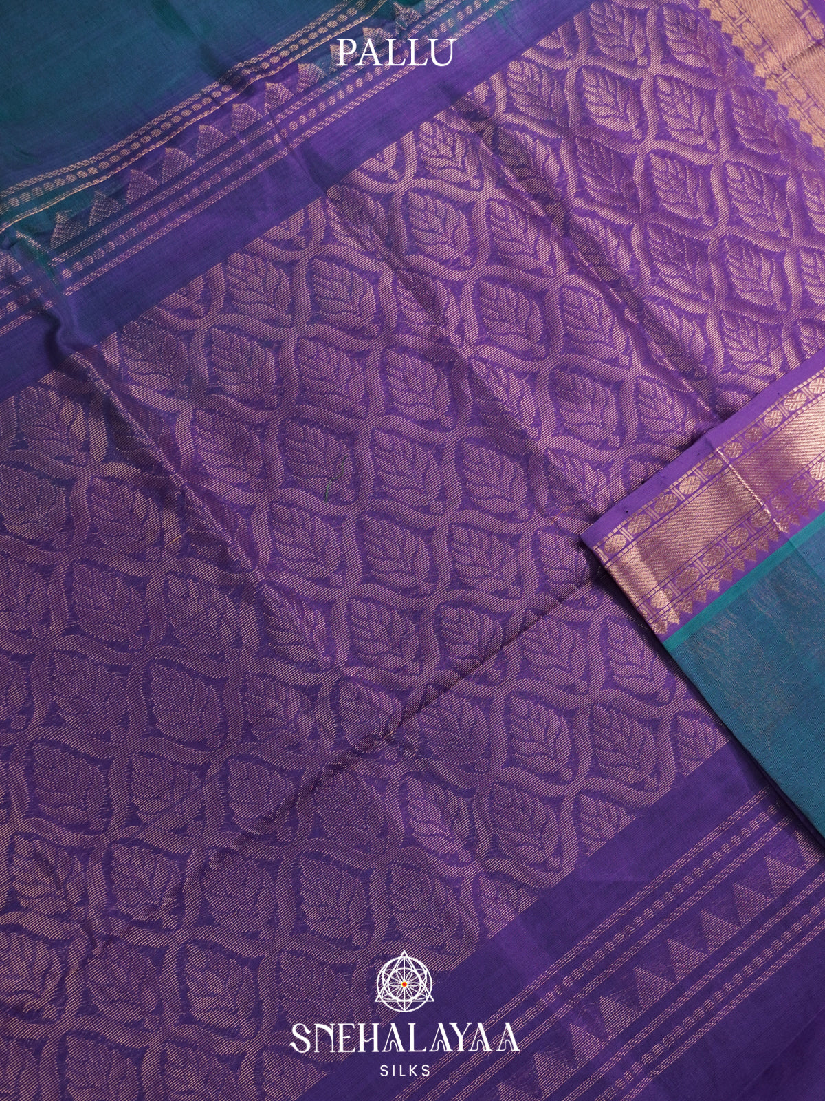 Peacock Blue Mangalagiri Silk Cotton Saree