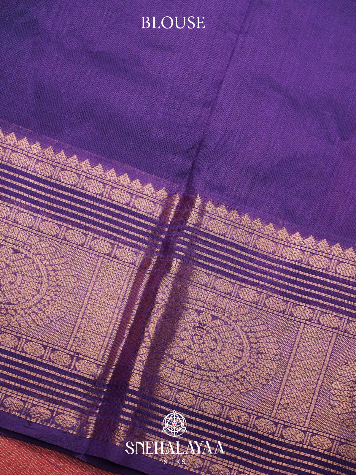 Peacock Blue Mangalagiri Silk Cotton Saree