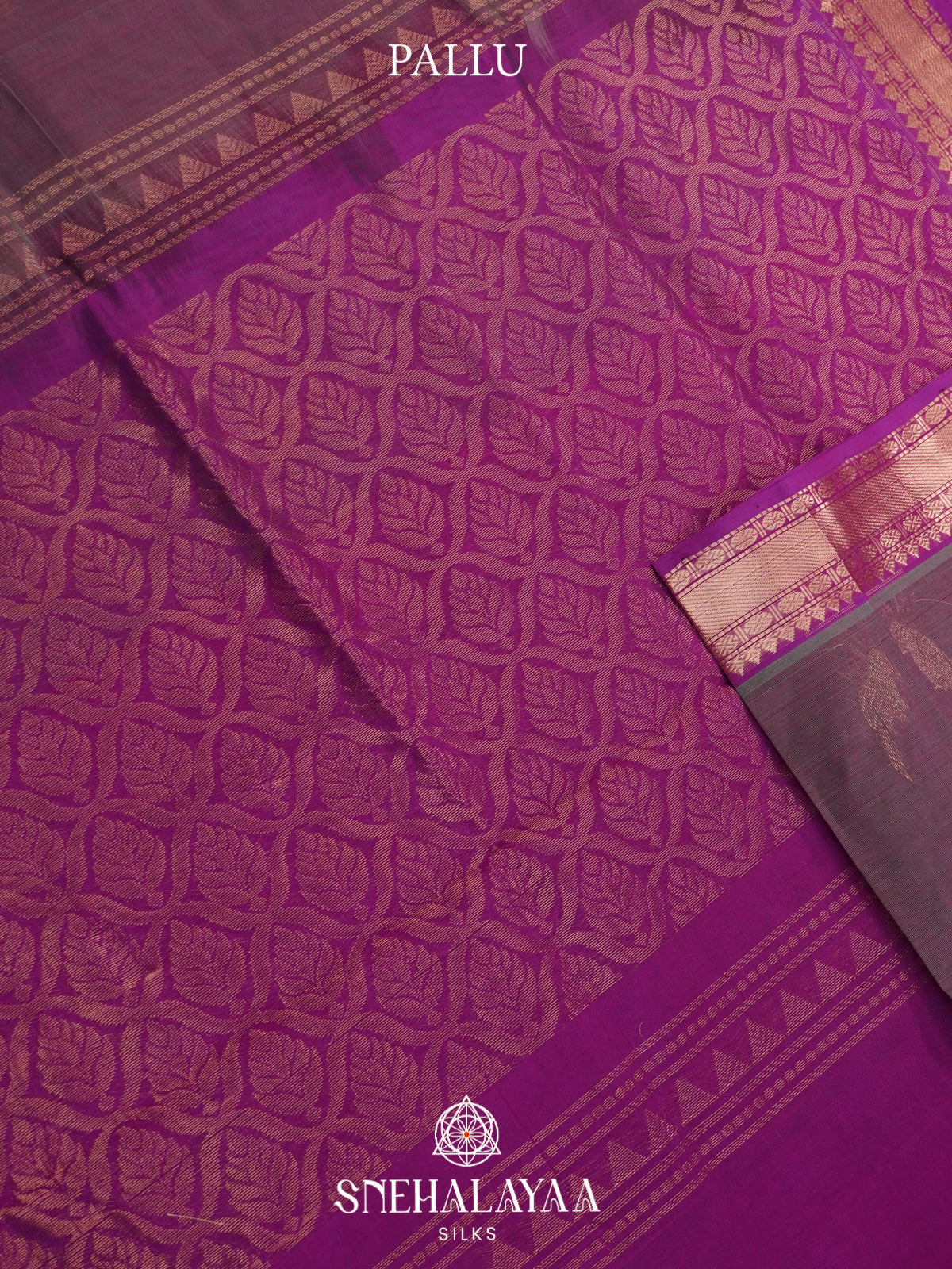 Taupe Mauve Mangalagiri Silk Cotton Saree