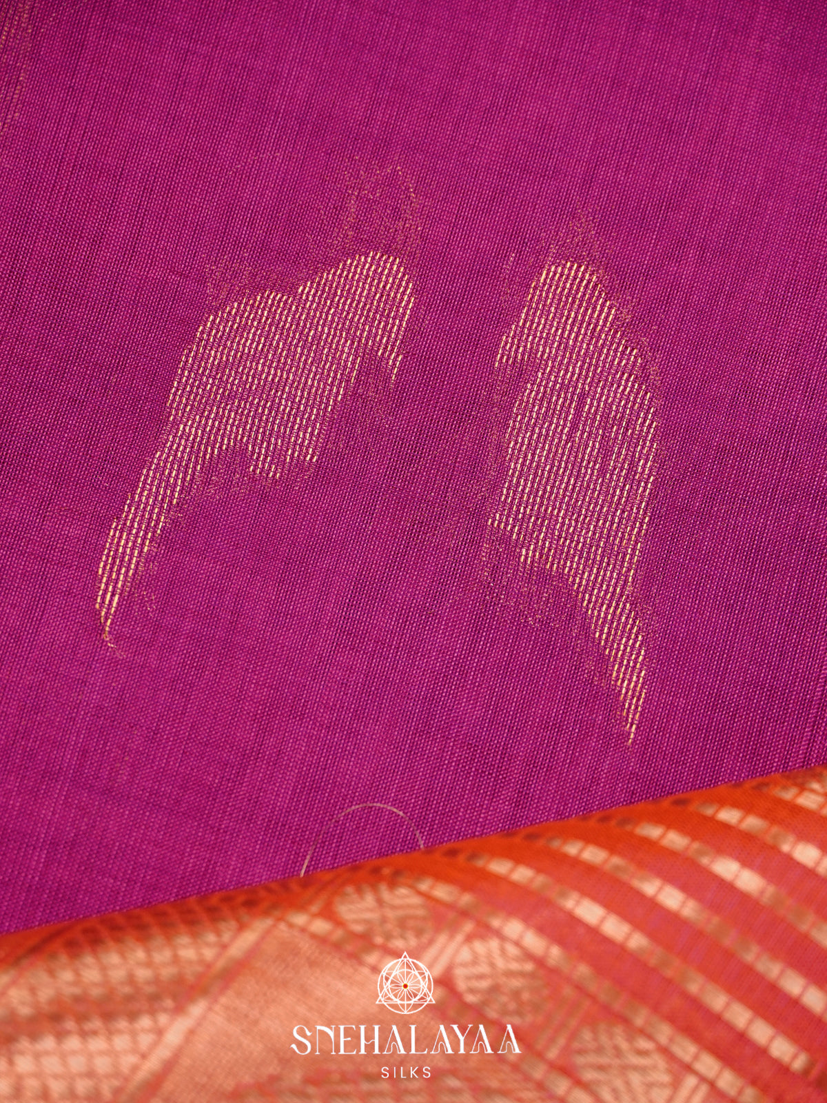 Magenta Mangalagiri Silk Cotton Saree