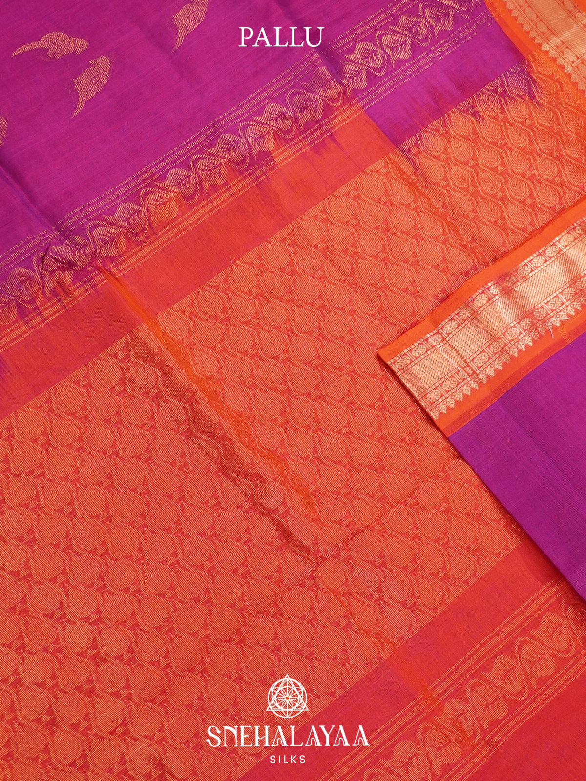 Magenta Mangalagiri Silk Cotton Saree
