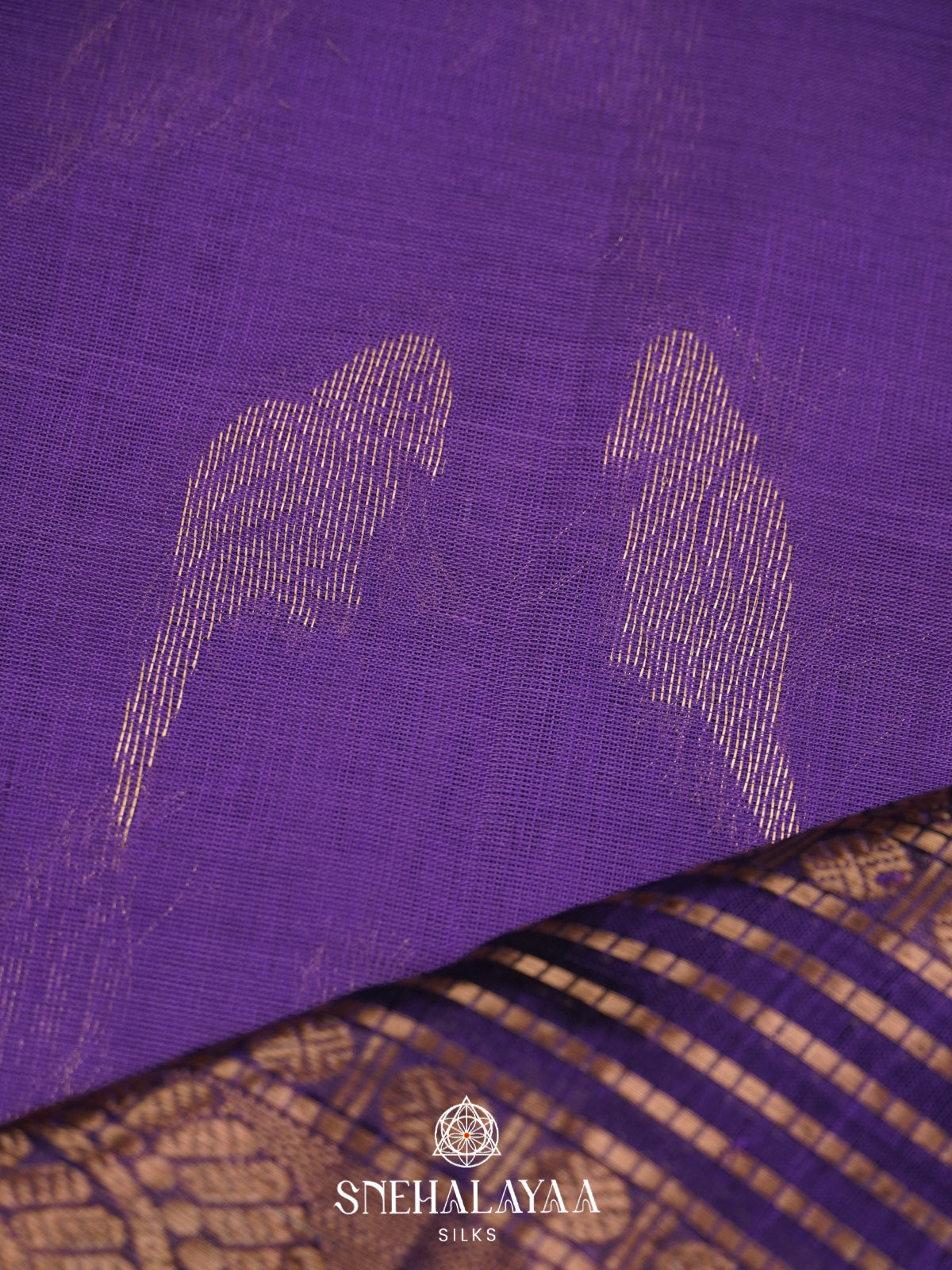 Violet Mangalagiri Silk Cotton Saree