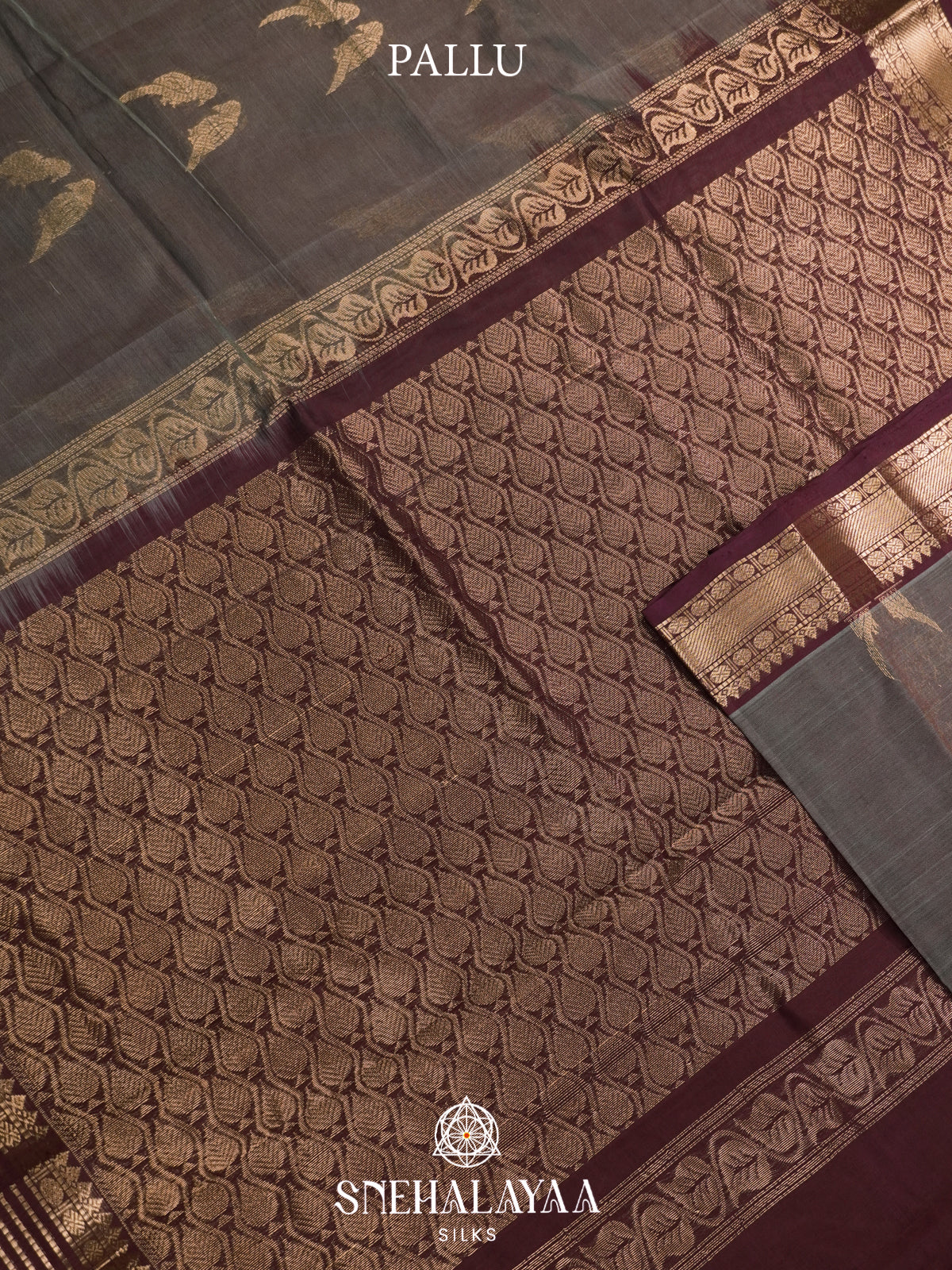 Taupe Mangalagiri Silk Cotton Saree