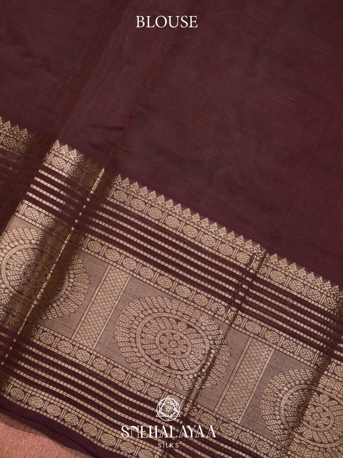 Taupe Mangalagiri Silk Cotton Saree