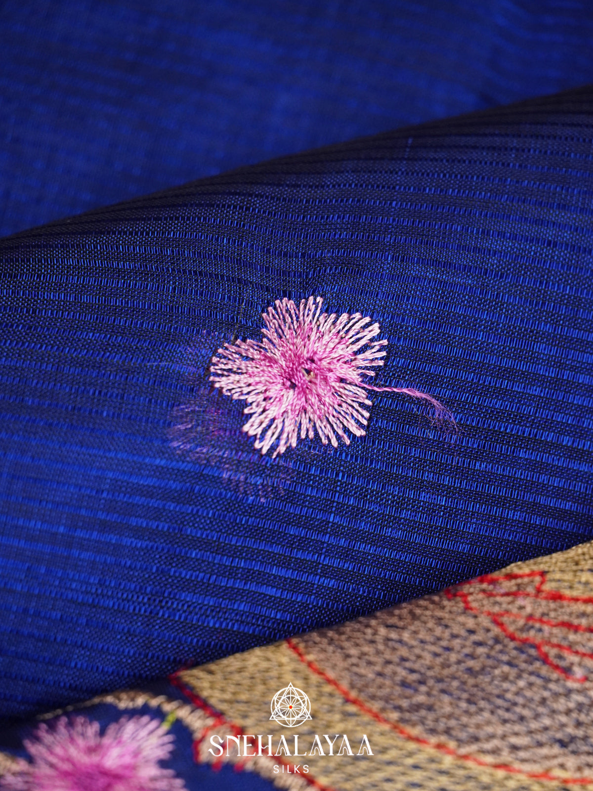 Blue Mangalagiri Silk Cotton Saree