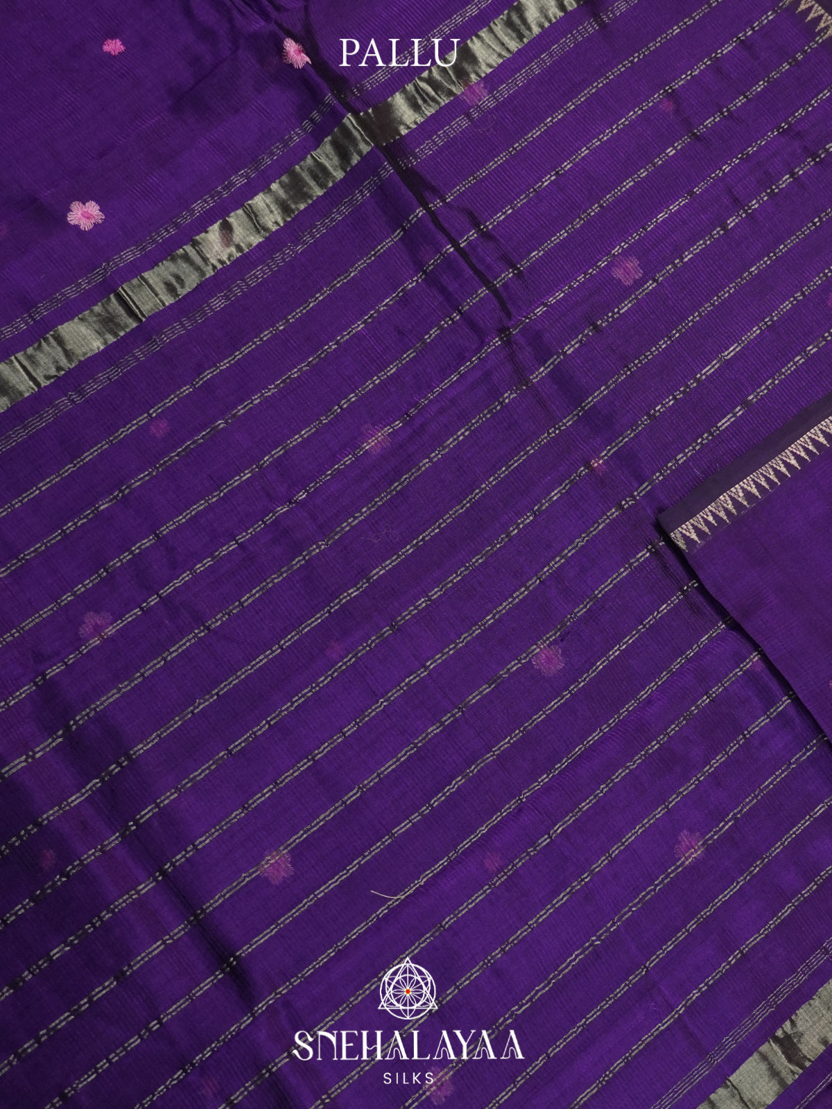 Purple Mangalagiri Silk Cotton Saree