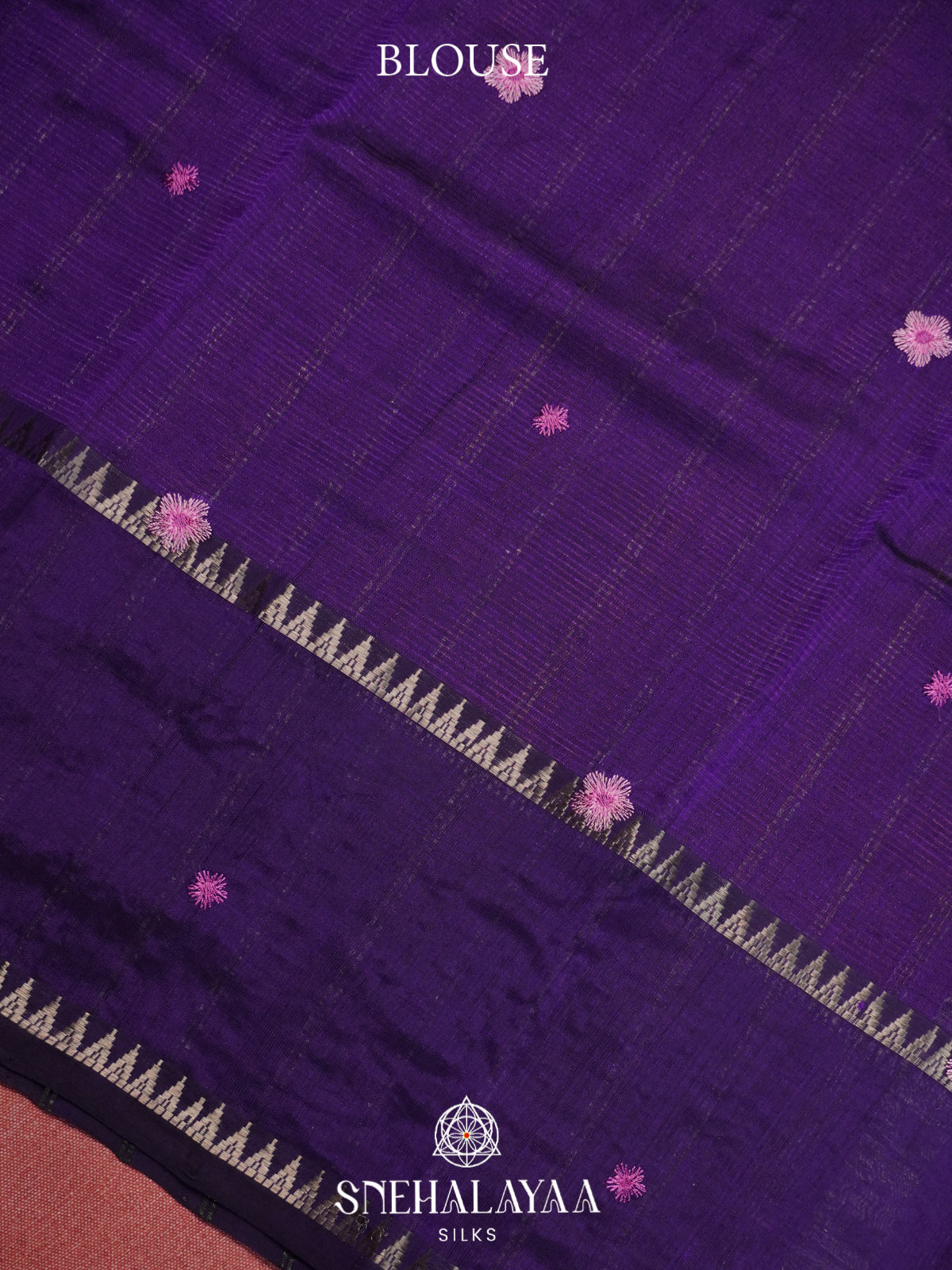 Purple Mangalagiri Silk Cotton Saree