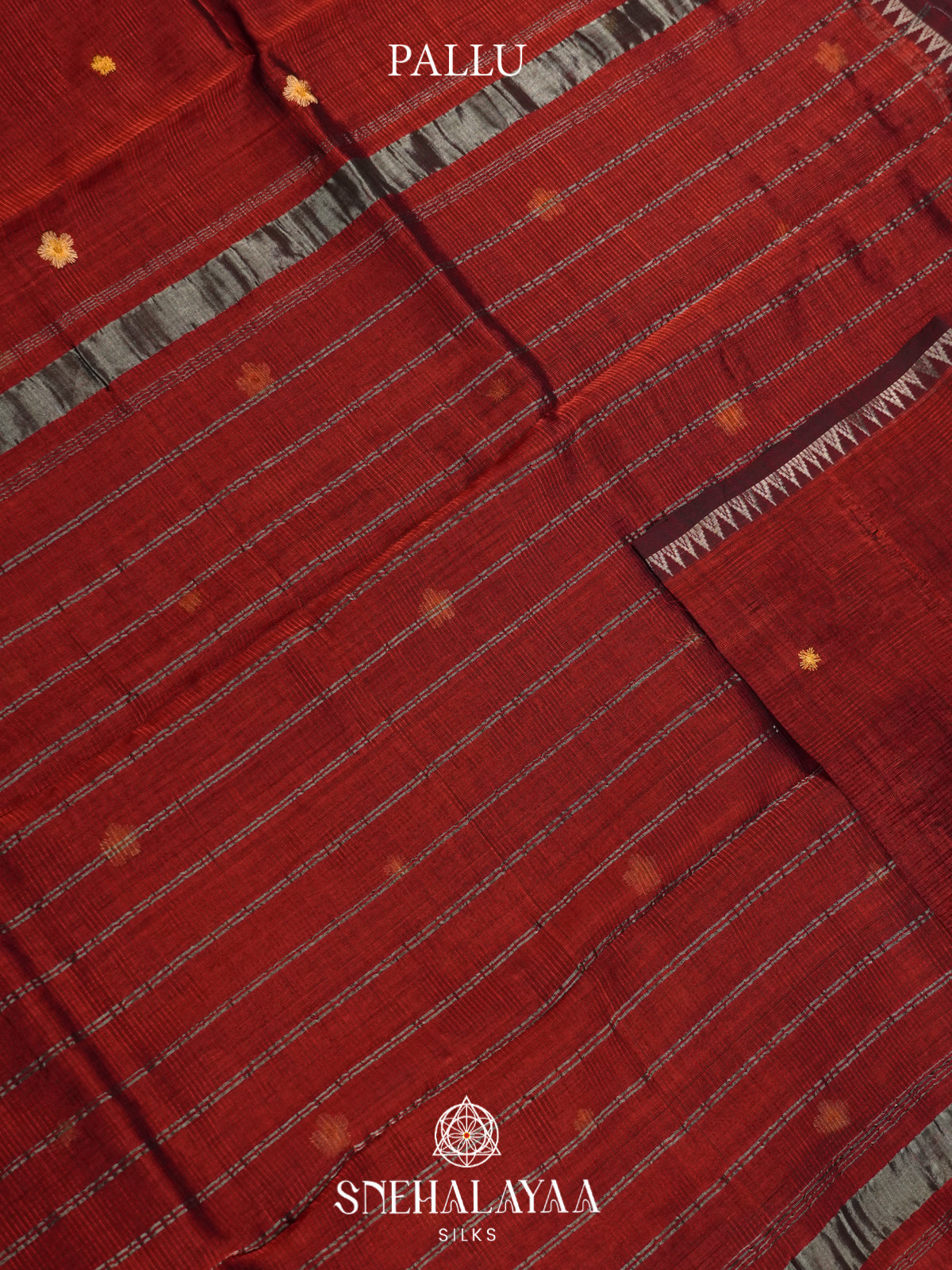 Maroon Mangalagiri Silk Cotton Saree
