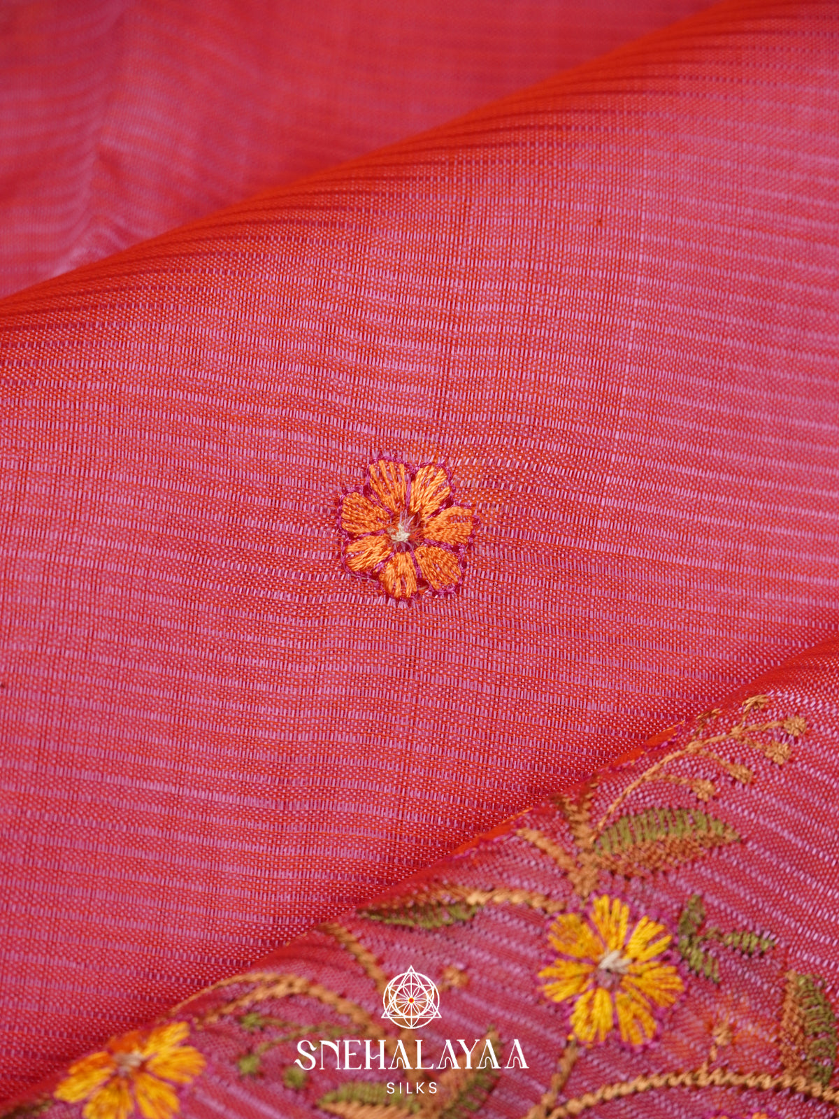 Pink Mangalagiri Silk Cotton Saree