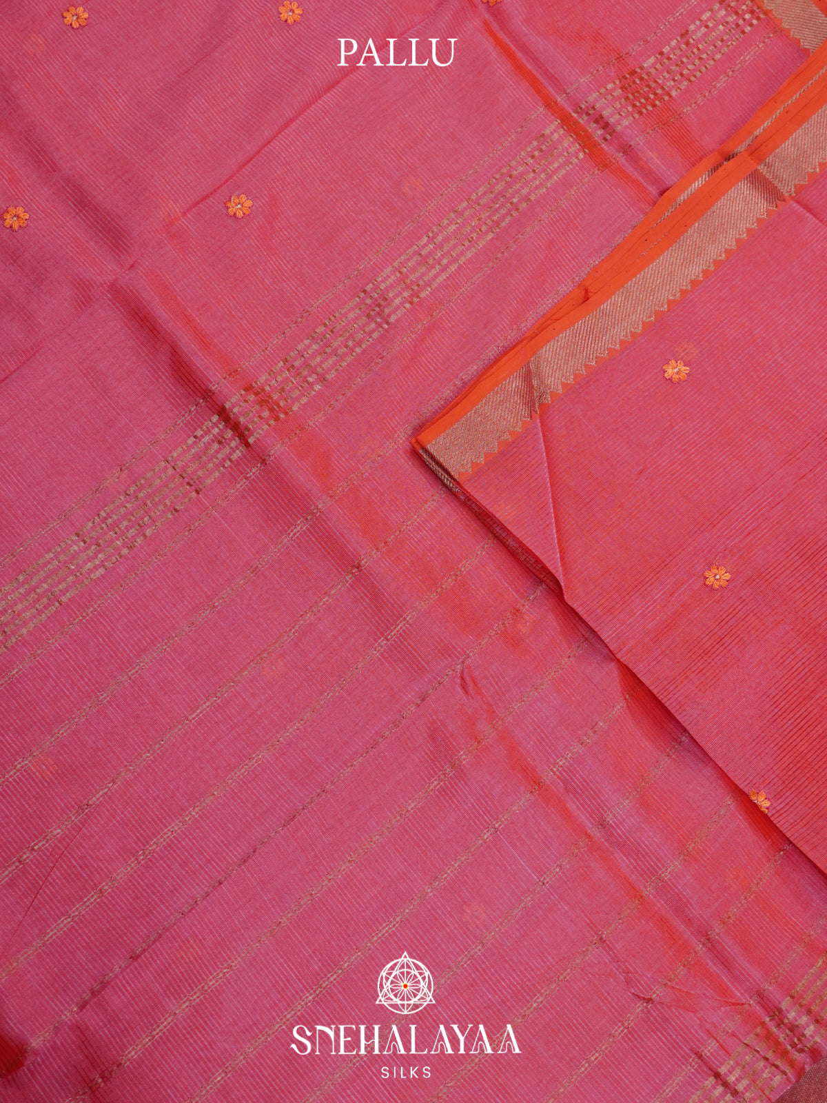 Pink Mangalagiri Silk Cotton Saree