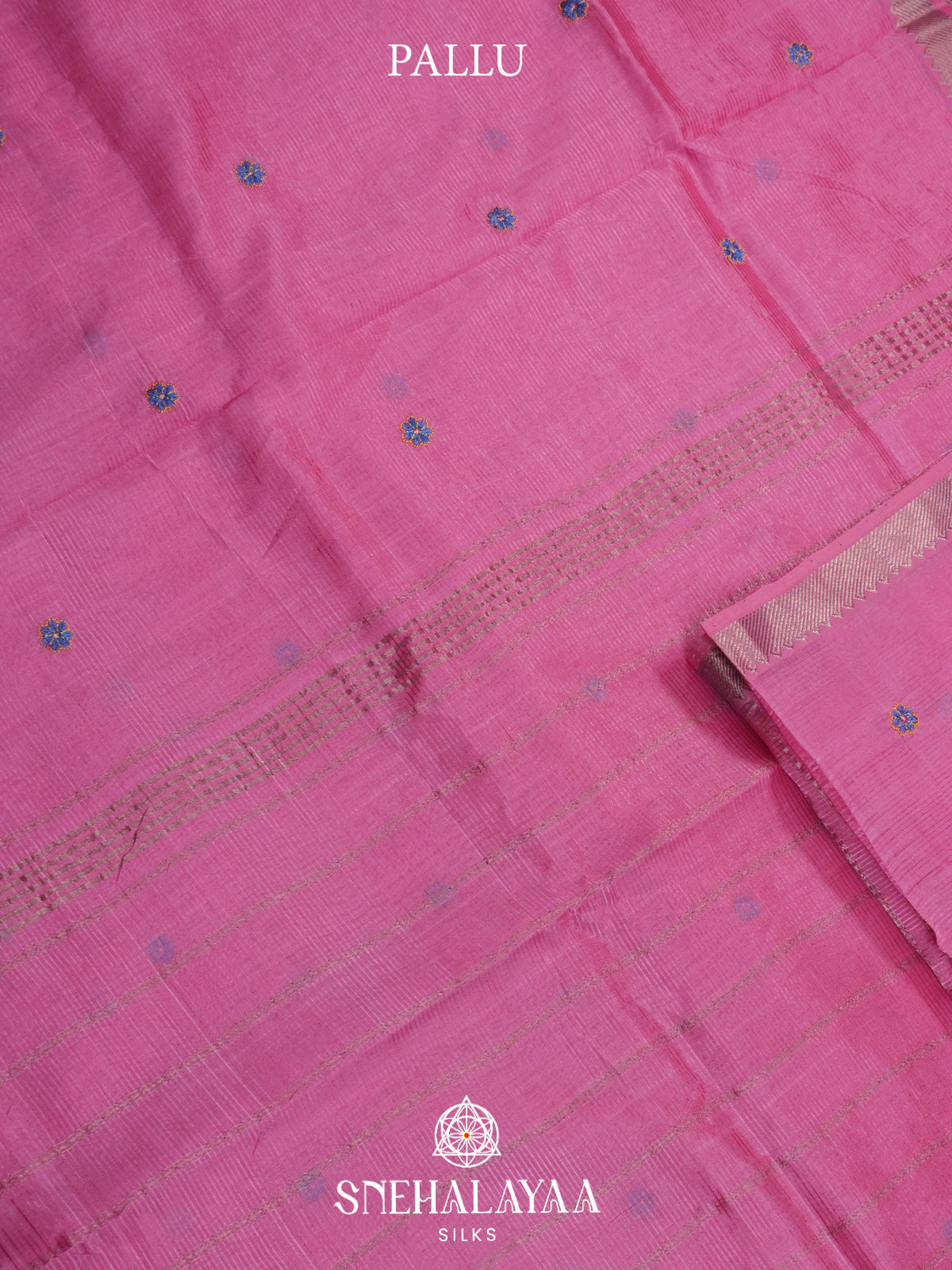 Baby Pink Mangalagiri Silk Cotton Saree