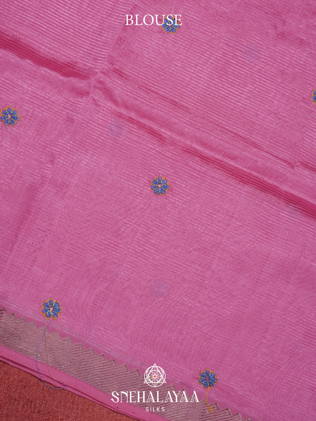 Baby Pink Mangalagiri Silk Cotton Saree