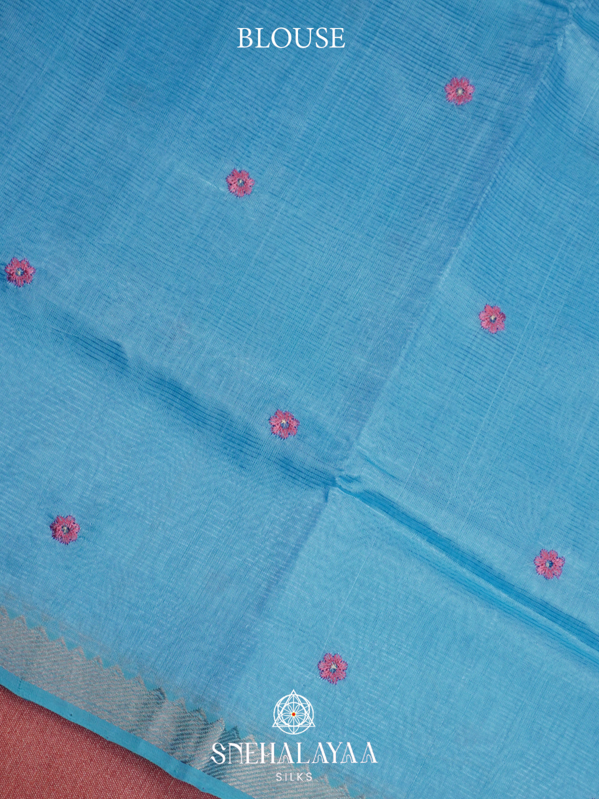 Sky Blue Mangalagiri Silk Cotton Saree
