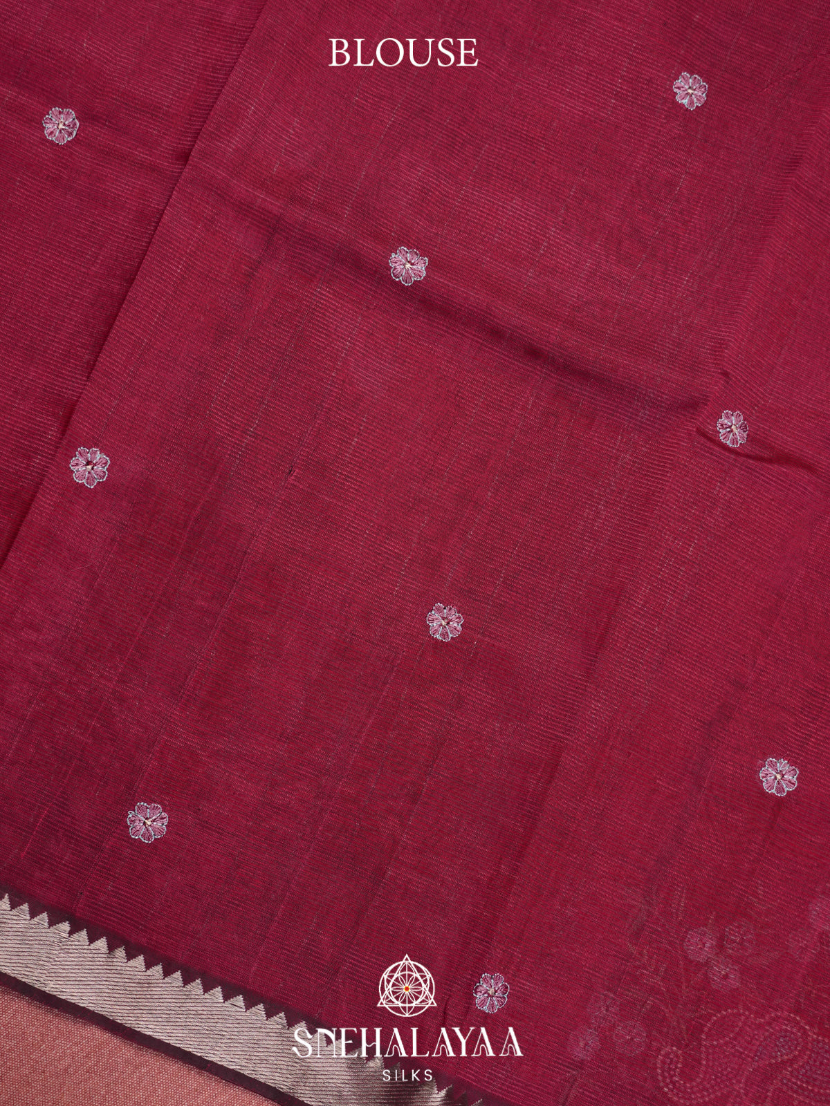Wine Mangalagiri Silk Cotton Saree