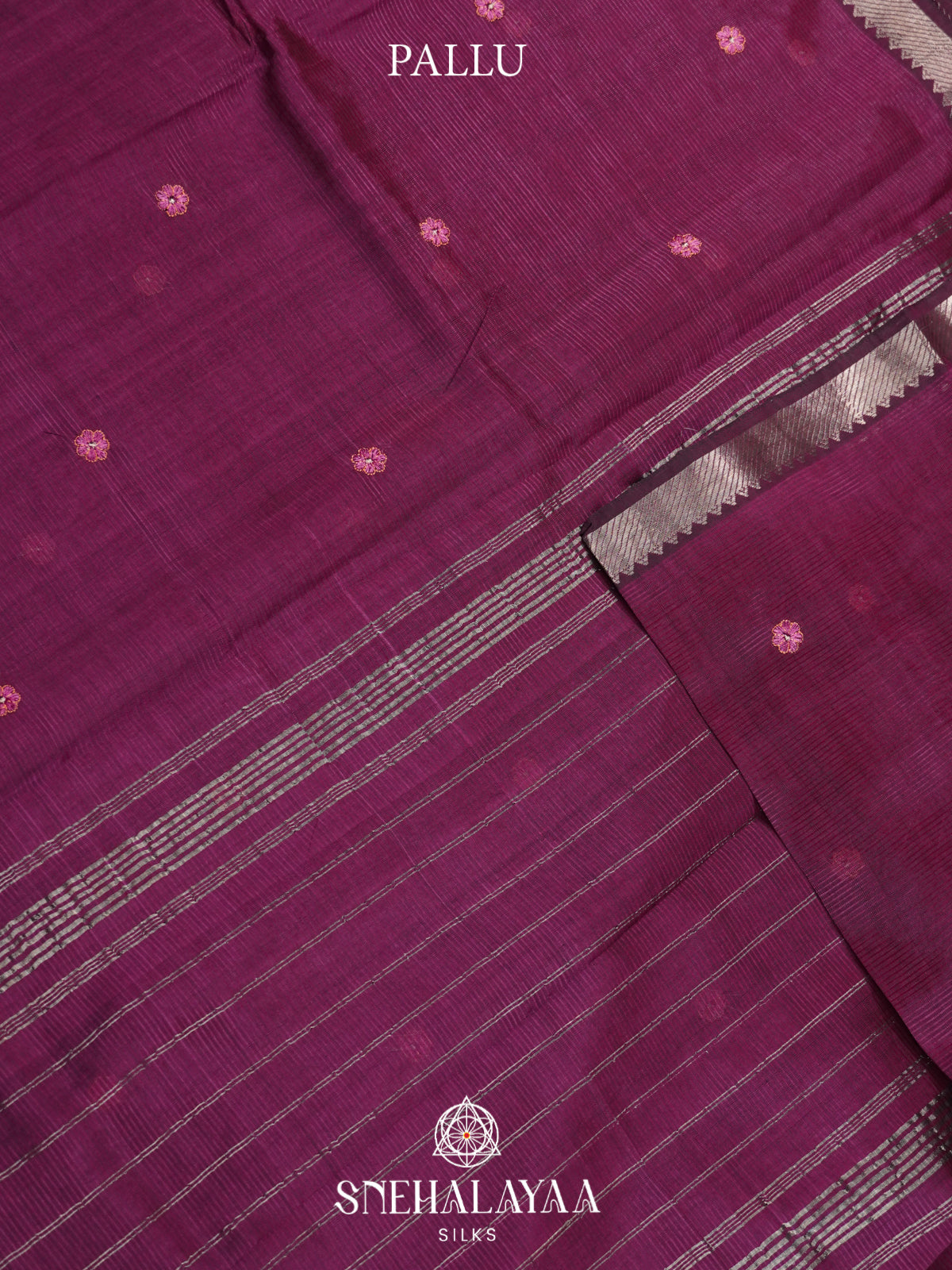 Purple Mangalagiri Silk Cotton Saree