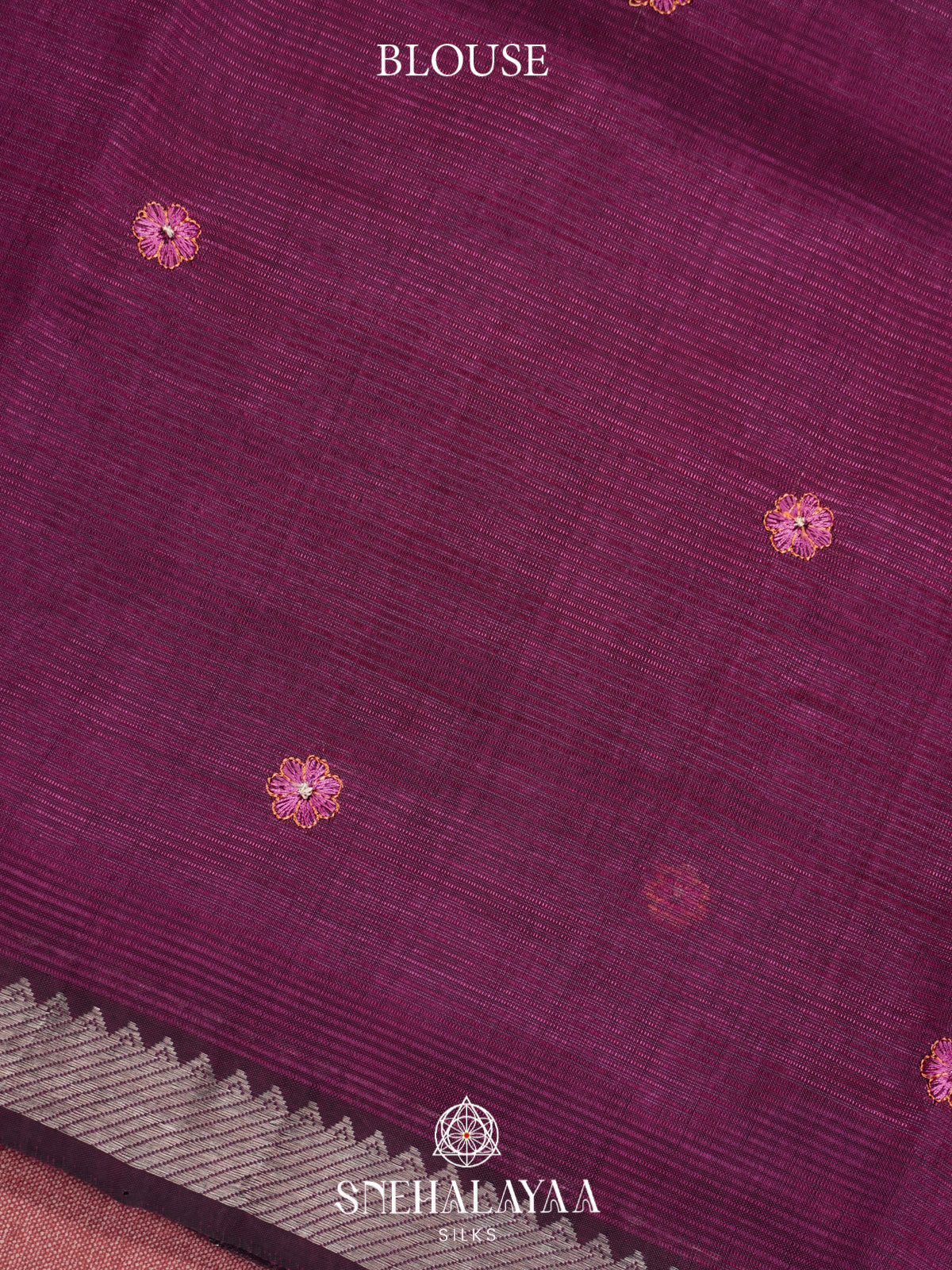 Purple Mangalagiri Silk Cotton Saree