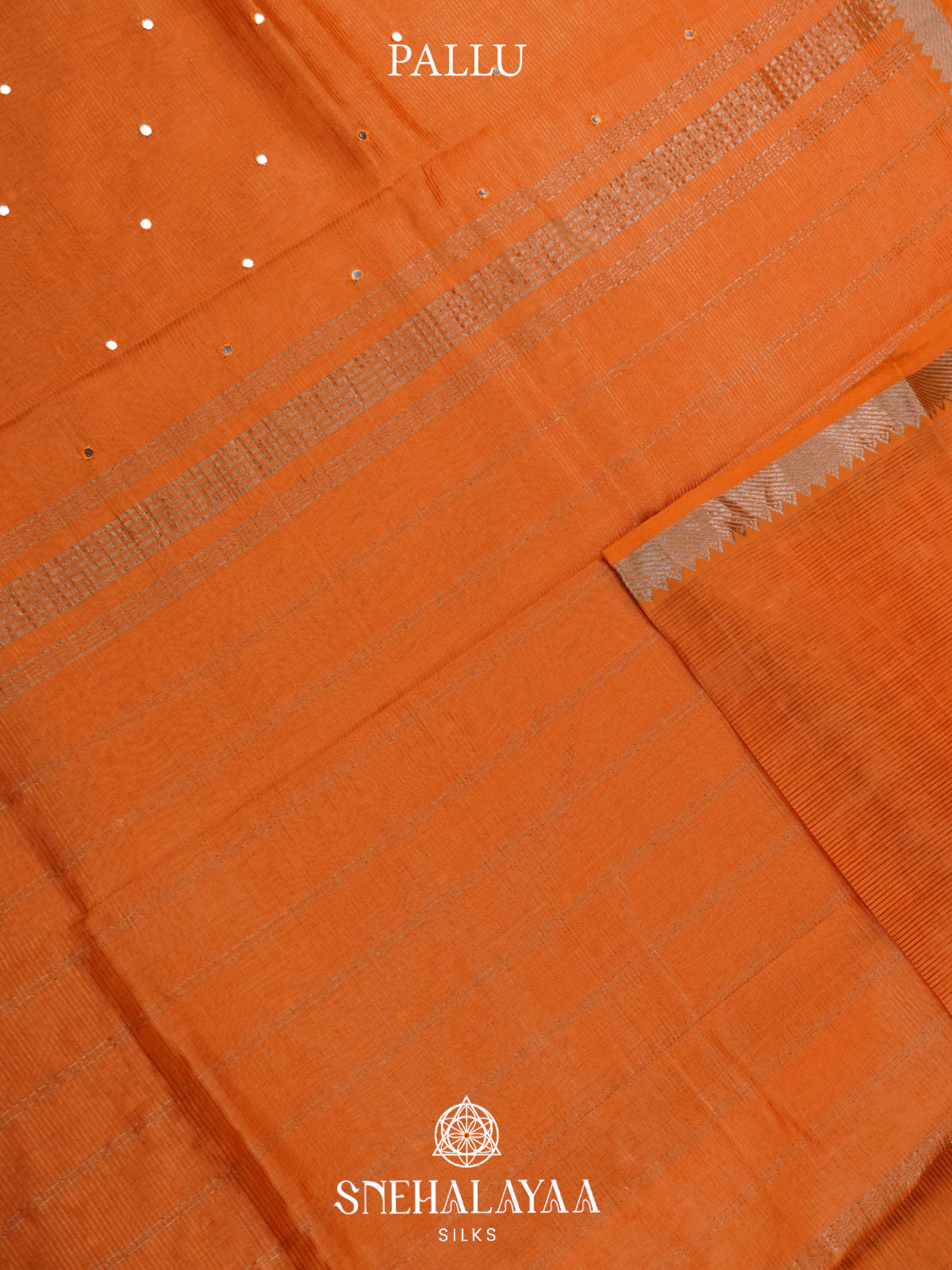 Orange Mangalagiri Silk Cotton Saree