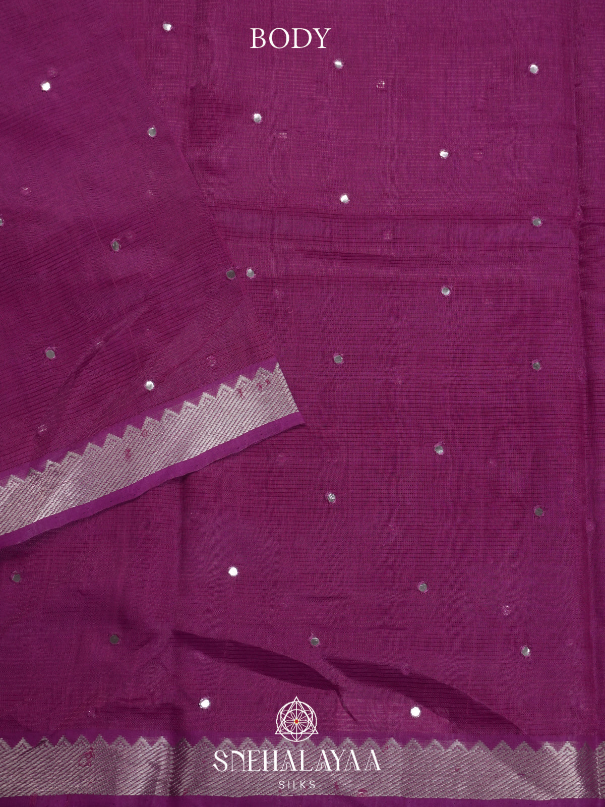 Purple Mangalagiri Silk Cotton Saree