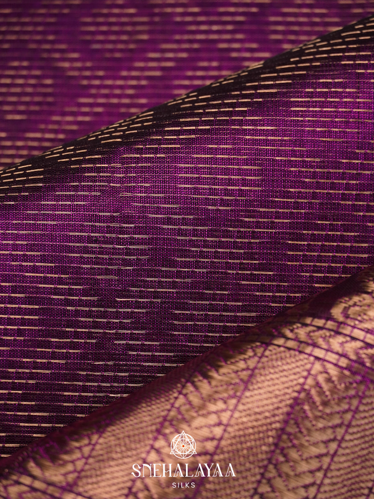 Purple Mangalagiri Silk Cotton Saree