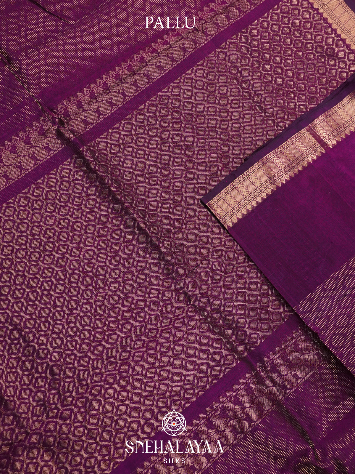 Purple Mangalagiri Silk Cotton Saree