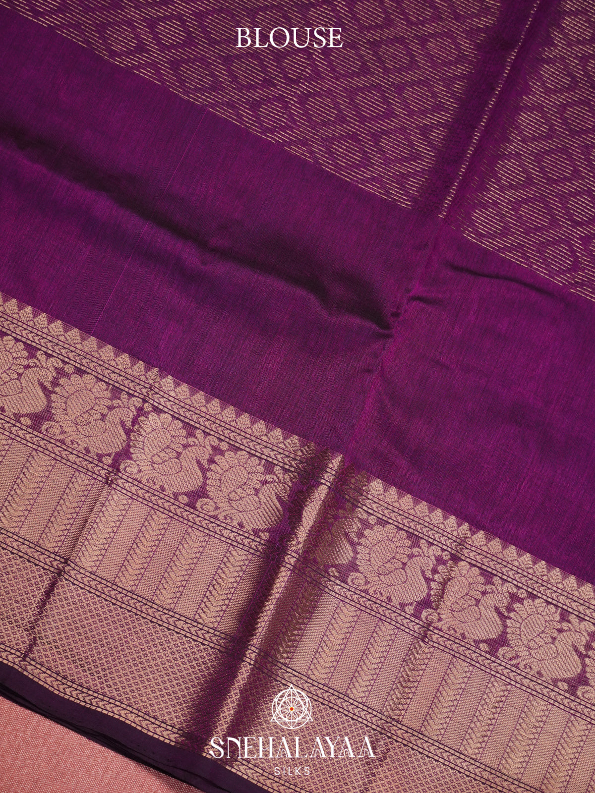 Purple Mangalagiri Silk Cotton Saree