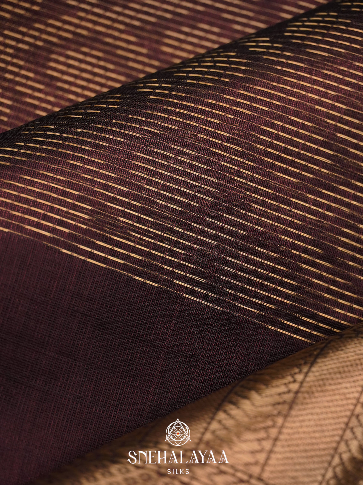 Coffee Brown Mangalagiri Silk Cotton Saree