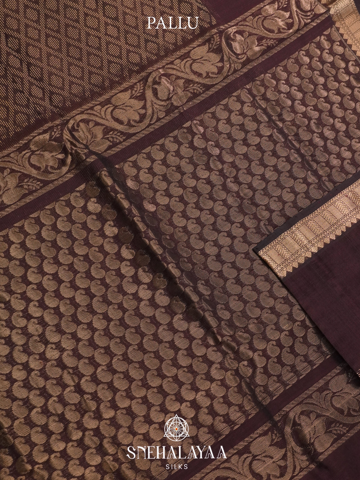 Coffee Brown Mangalagiri Silk Cotton Saree