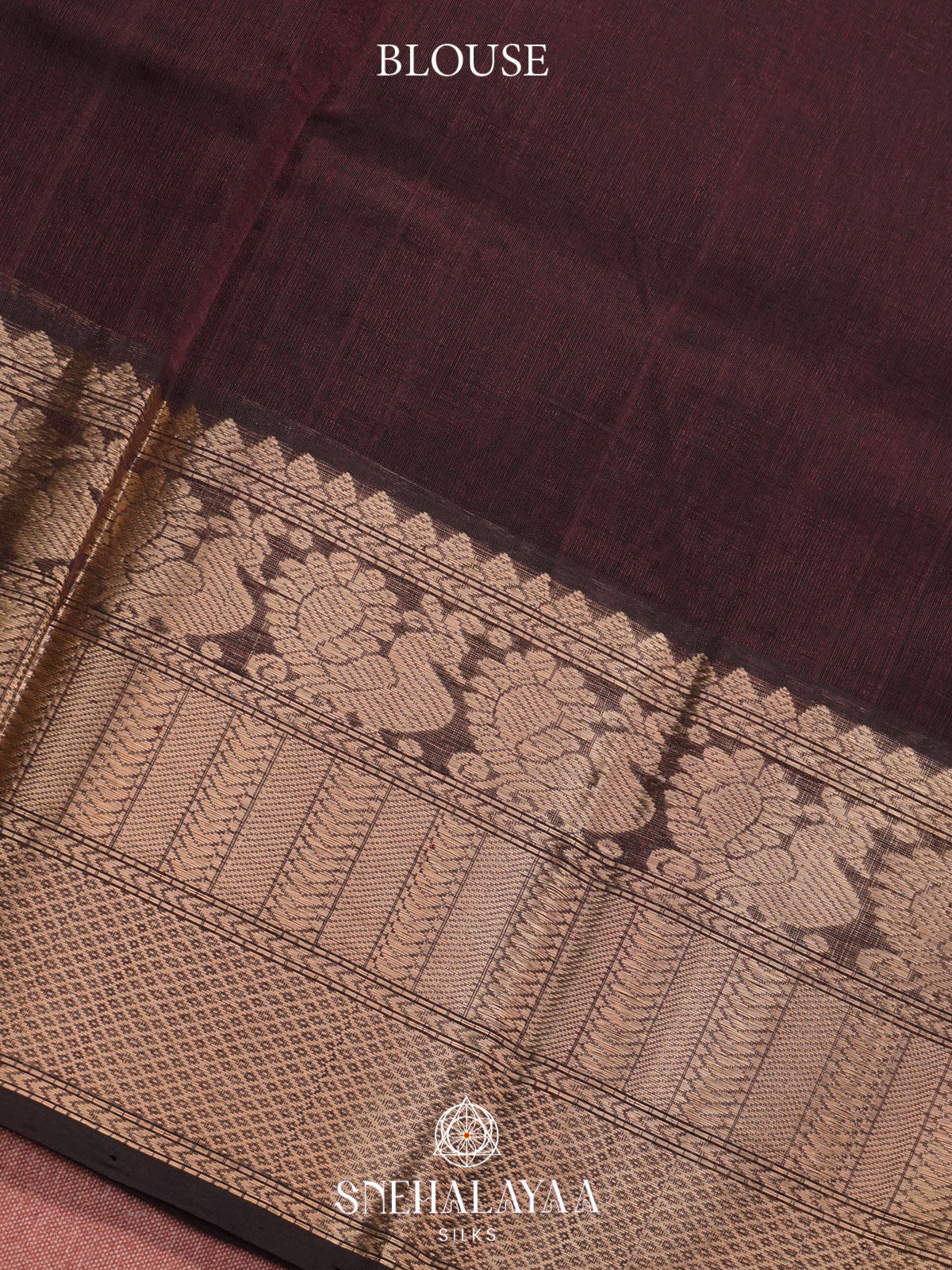 Coffee Brown Mangalagiri Silk Cotton Saree