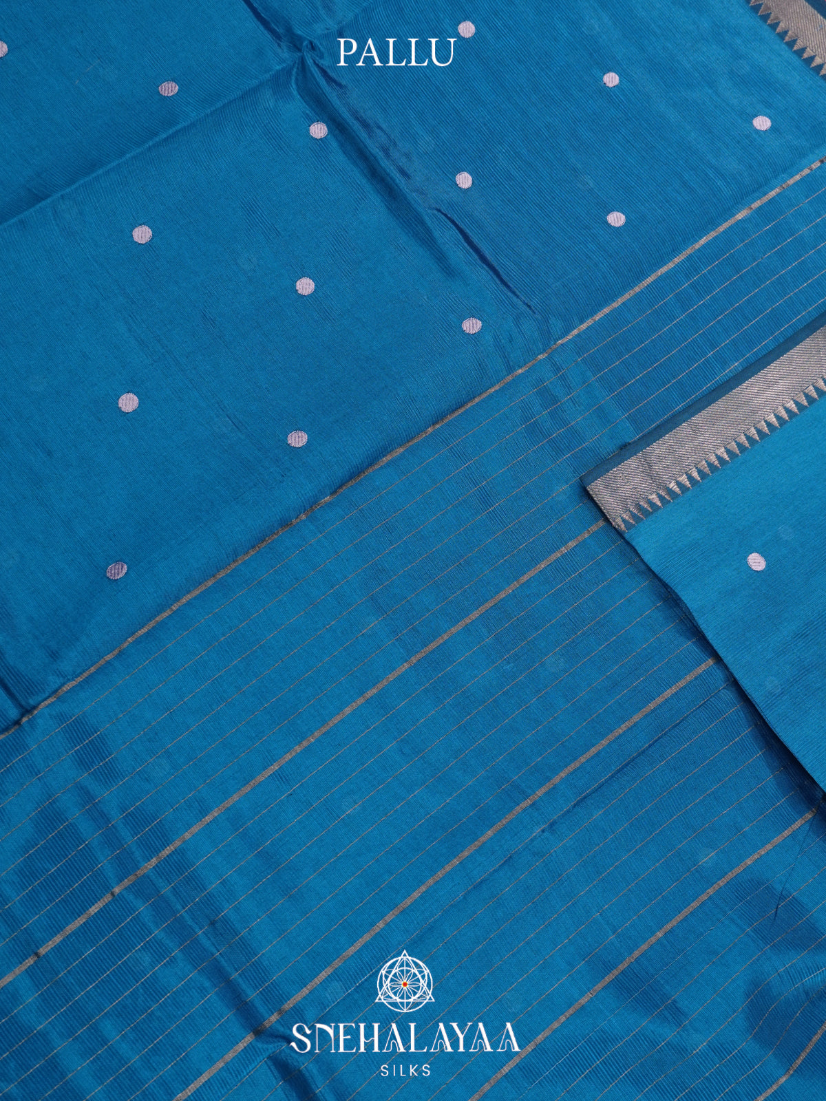 Blue Mangalagiri Silk Cotton Saree