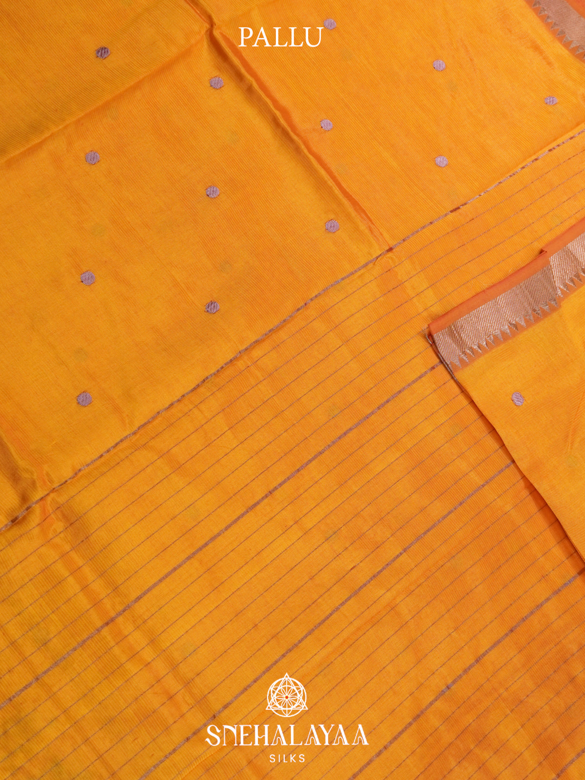 Yellow Mangalagiri Silk Cotton Saree