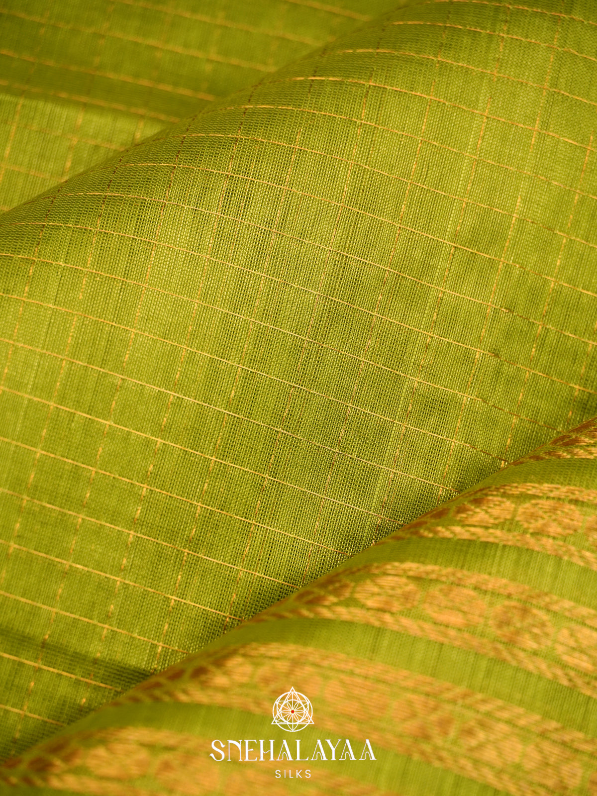 Pistachio Green Mangalagiri Silk Cotton Saree