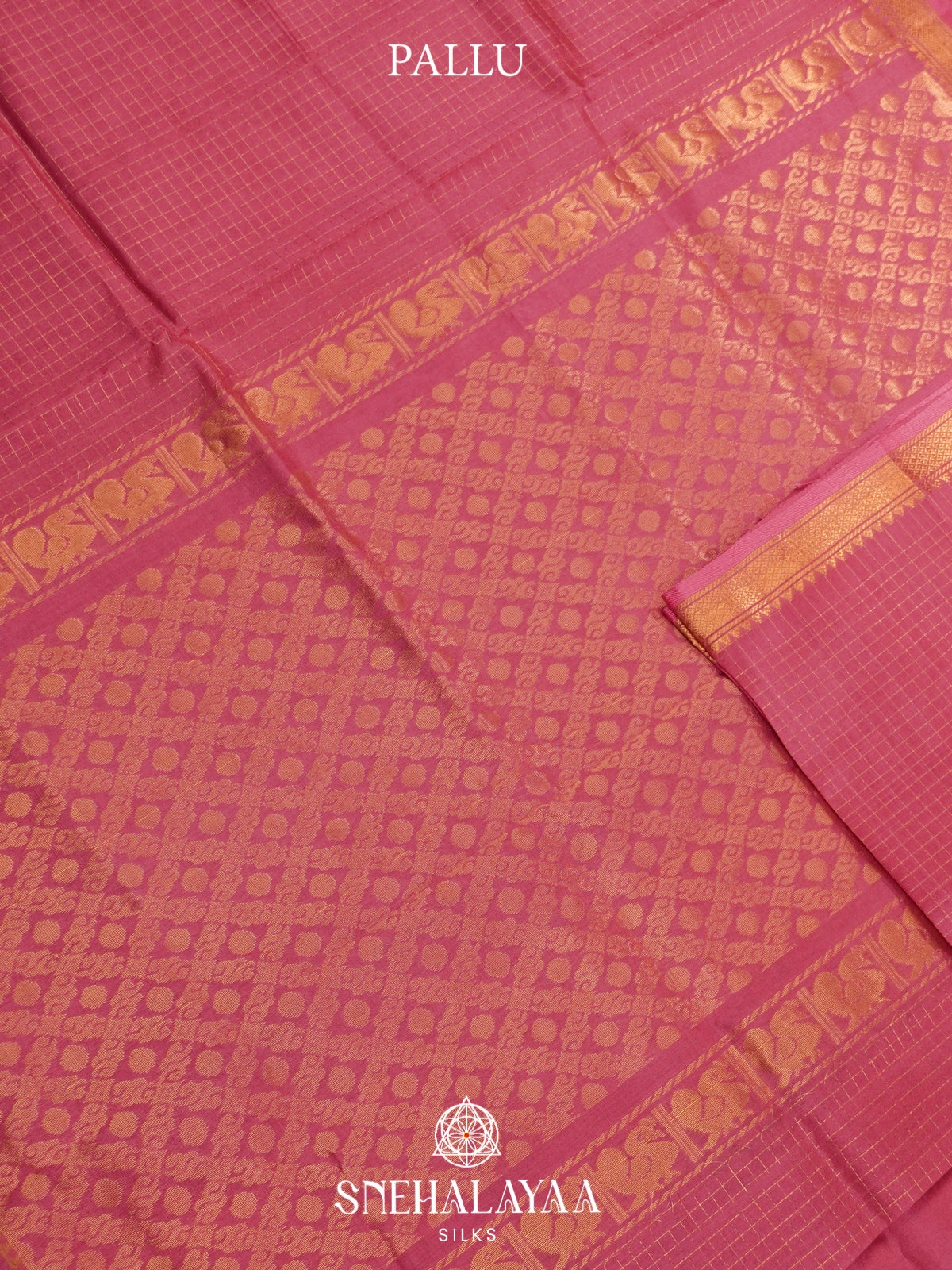 Dusty Rose Mangalagiri Silk Cotton Saree