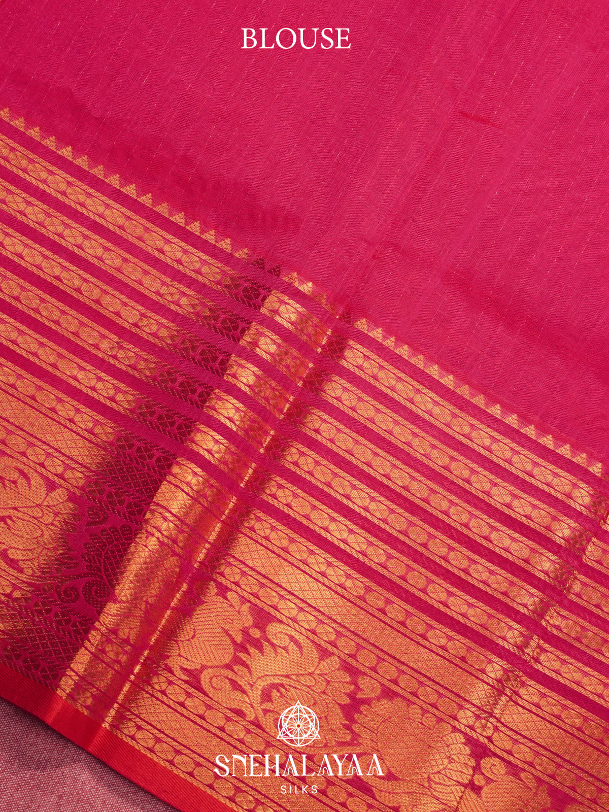 Magenta Mangalagiri Silk Cotton Saree