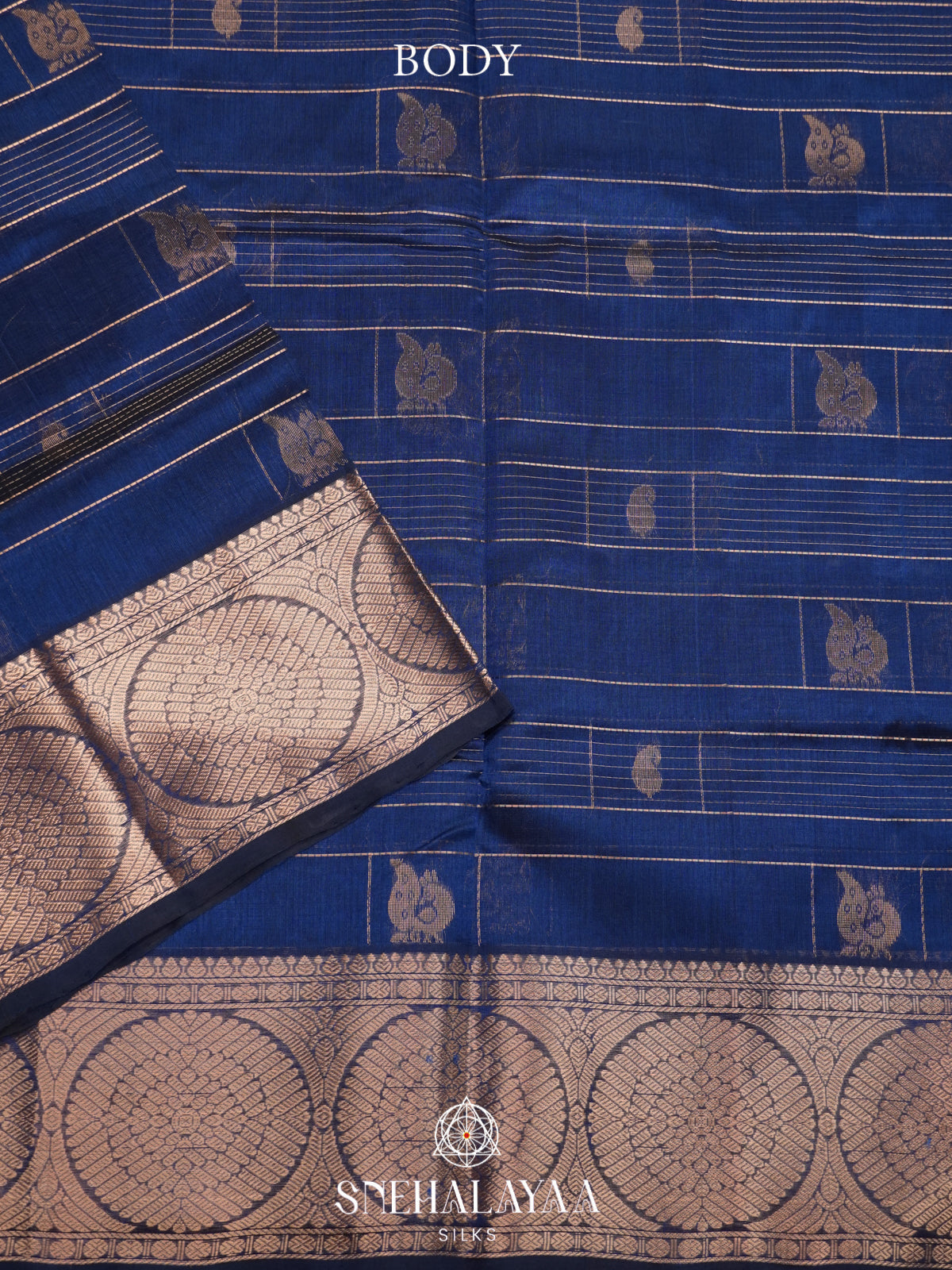 Blue Mangalagiri Silk Cotton Saree