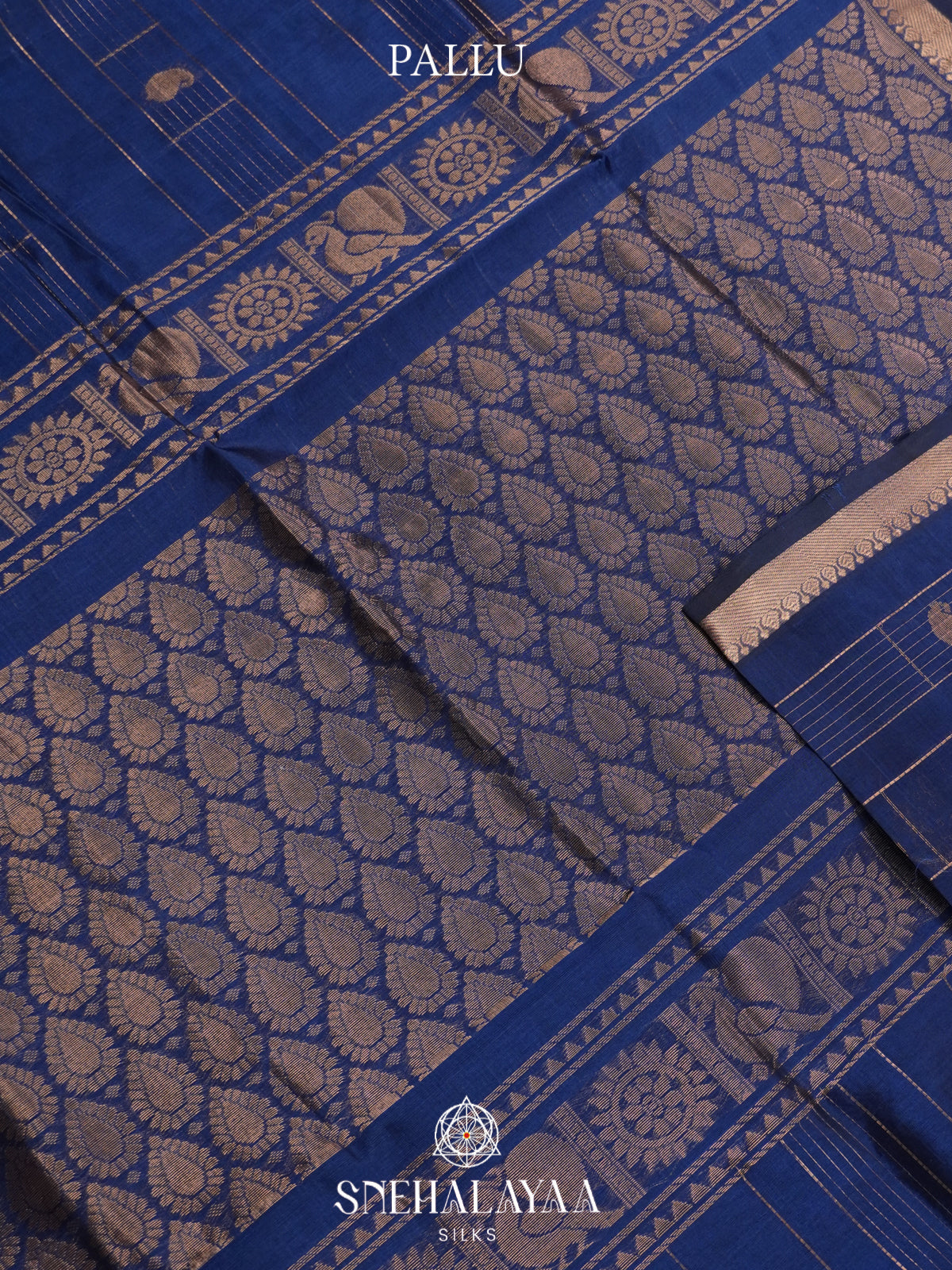 Blue Mangalagiri Silk Cotton Saree