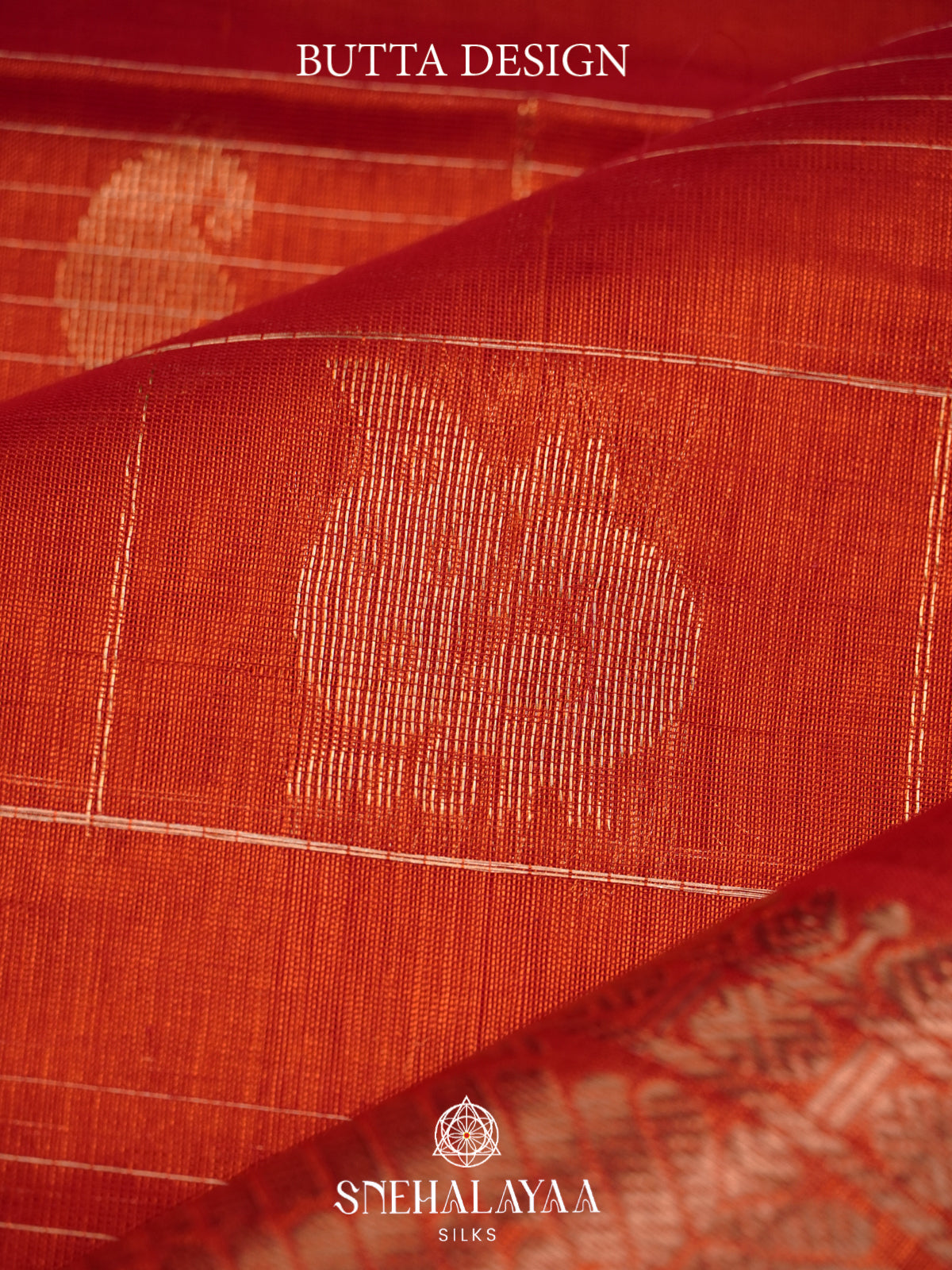 Rust Orange Mangalagiri Silk Cotton Saree