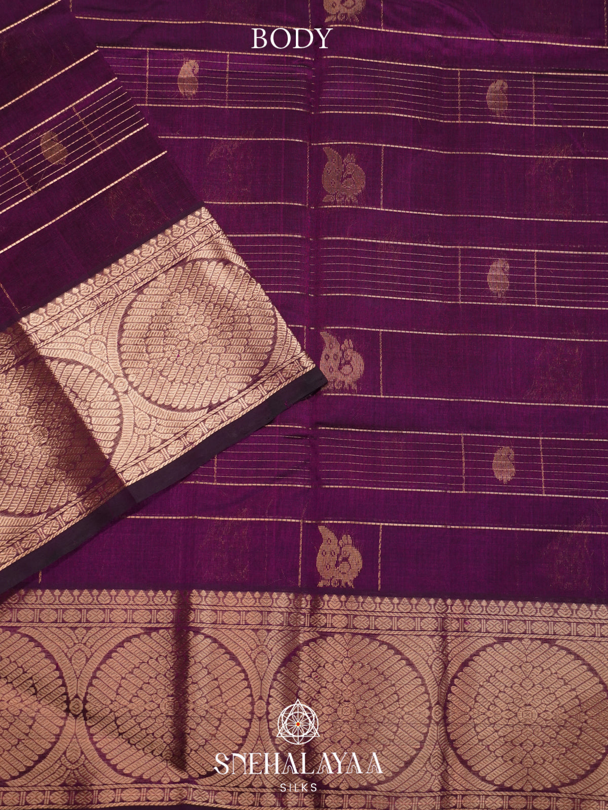 Purple Mangalagiri Silk Cotton Saree