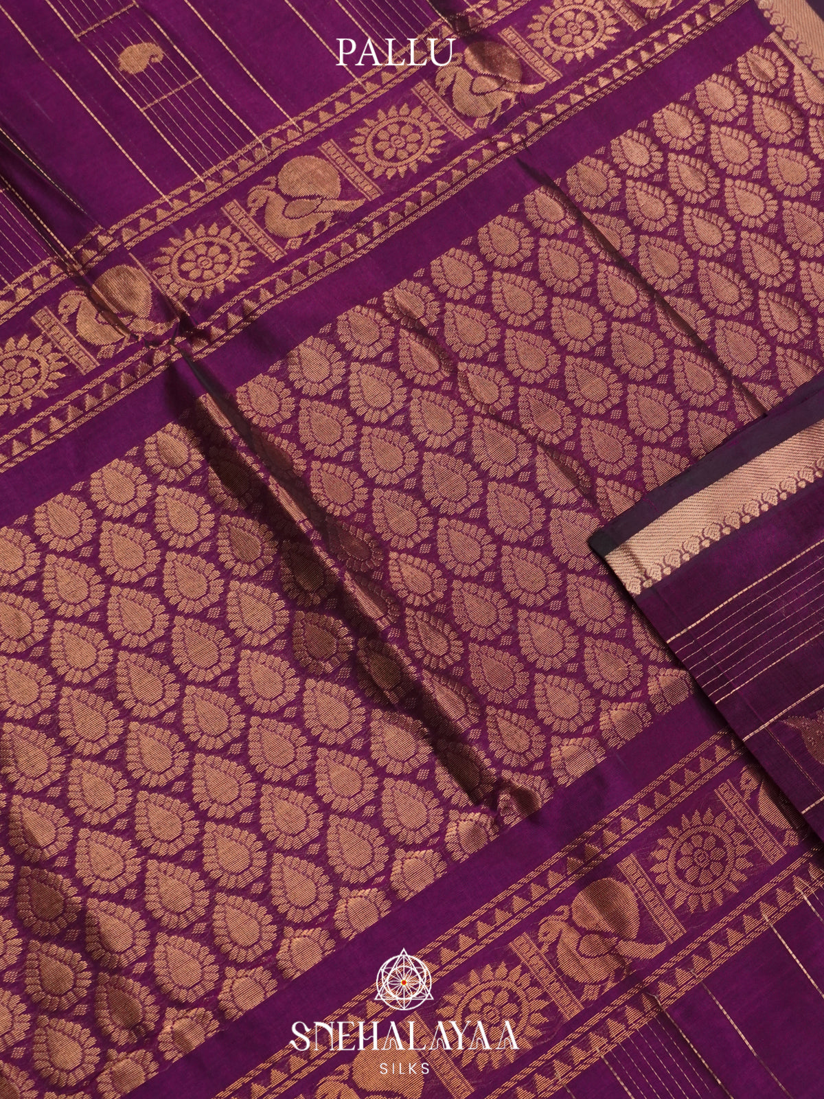 Purple Mangalagiri Silk Cotton Saree