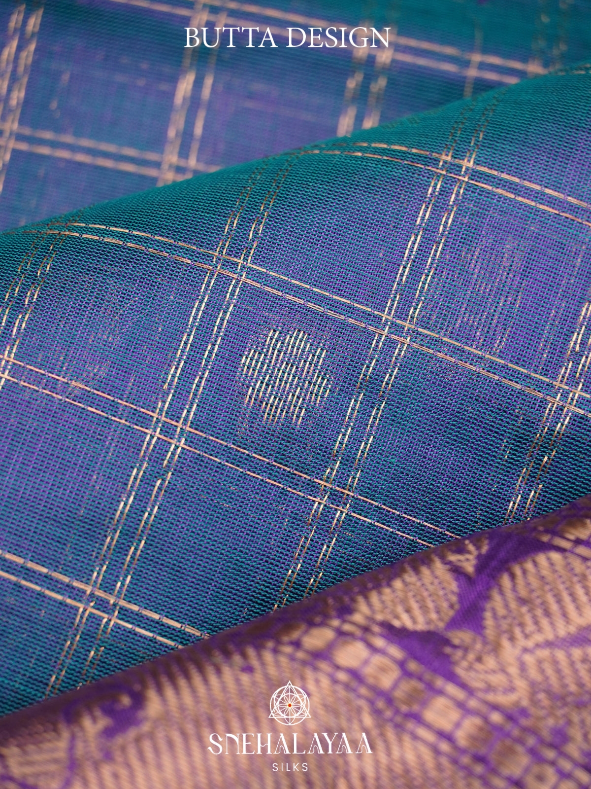 Peacock Blue Mangalagiri Silk Cotton Saree