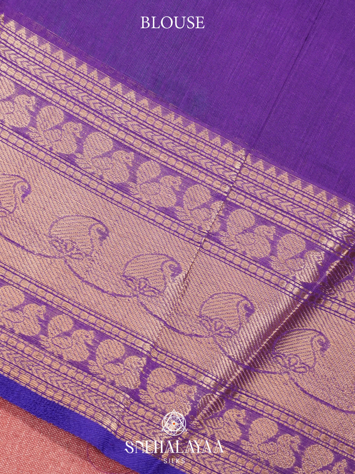Peacock Blue Mangalagiri Silk Cotton Saree