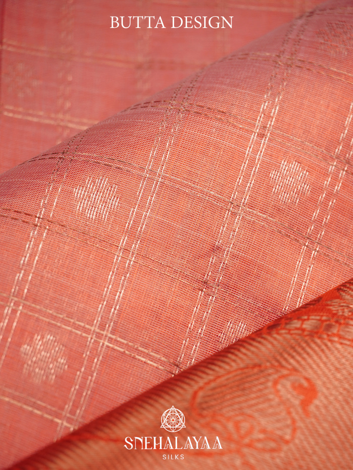 Peach Mangalagiri Silk Cotton Saree
