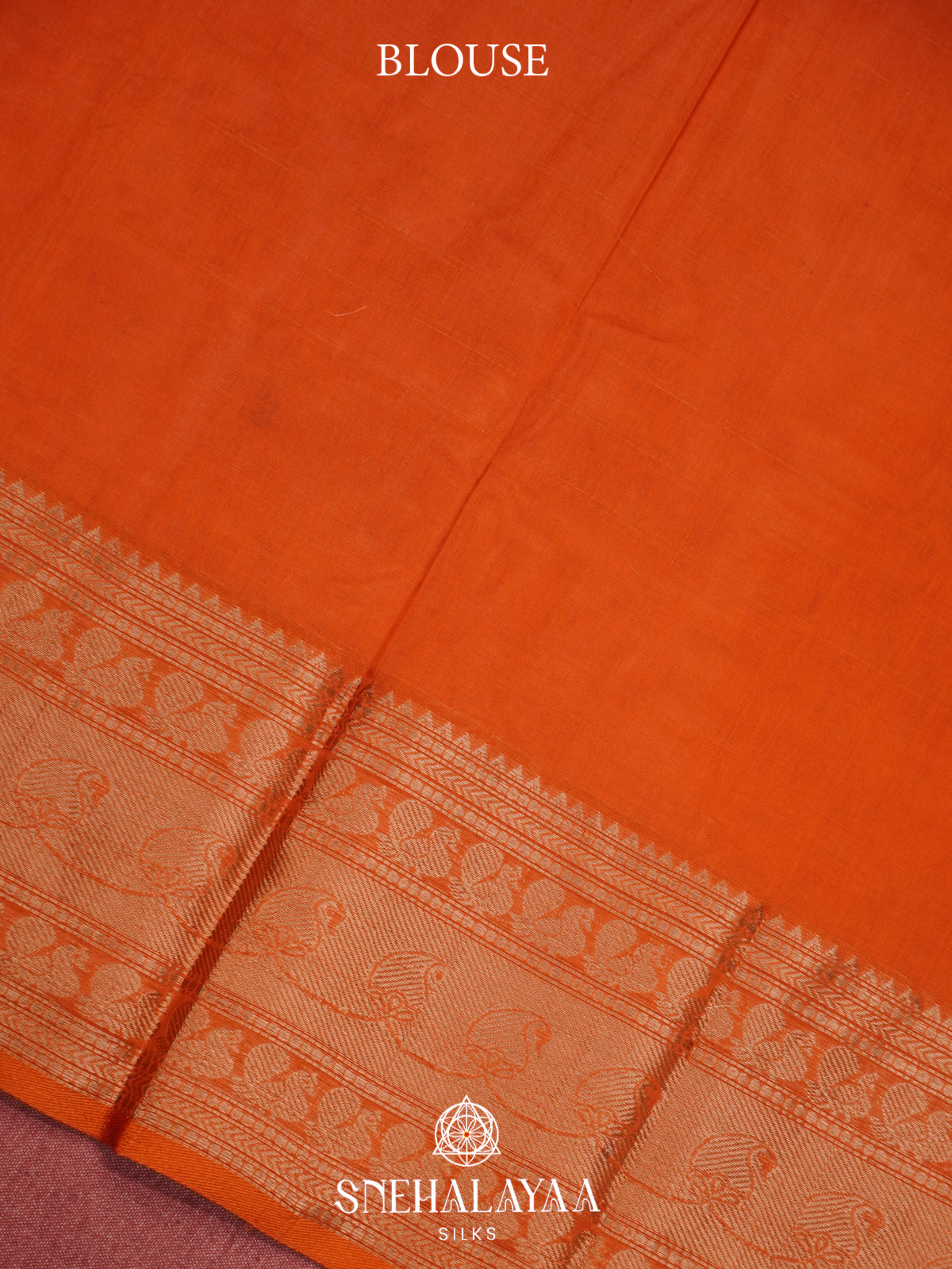 Peach Mangalagiri Silk Cotton Saree
