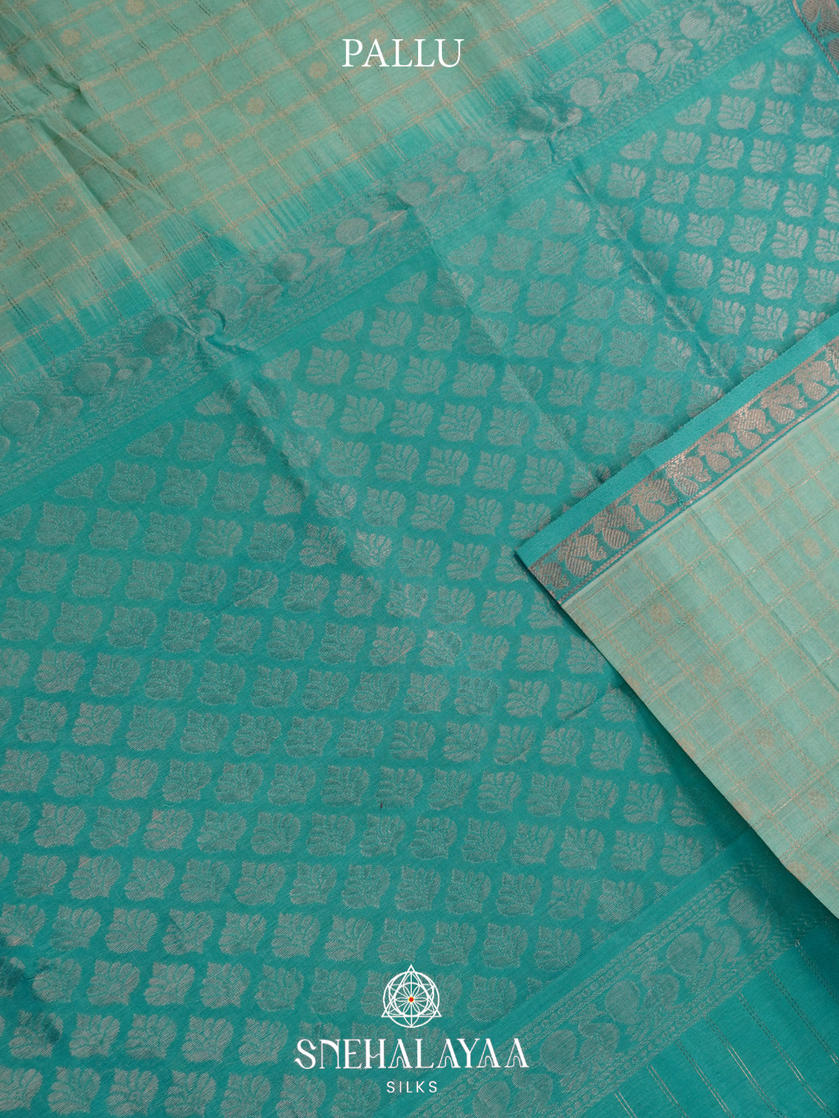 Aqua Mint Mangalagiri Silk Cotton Saree