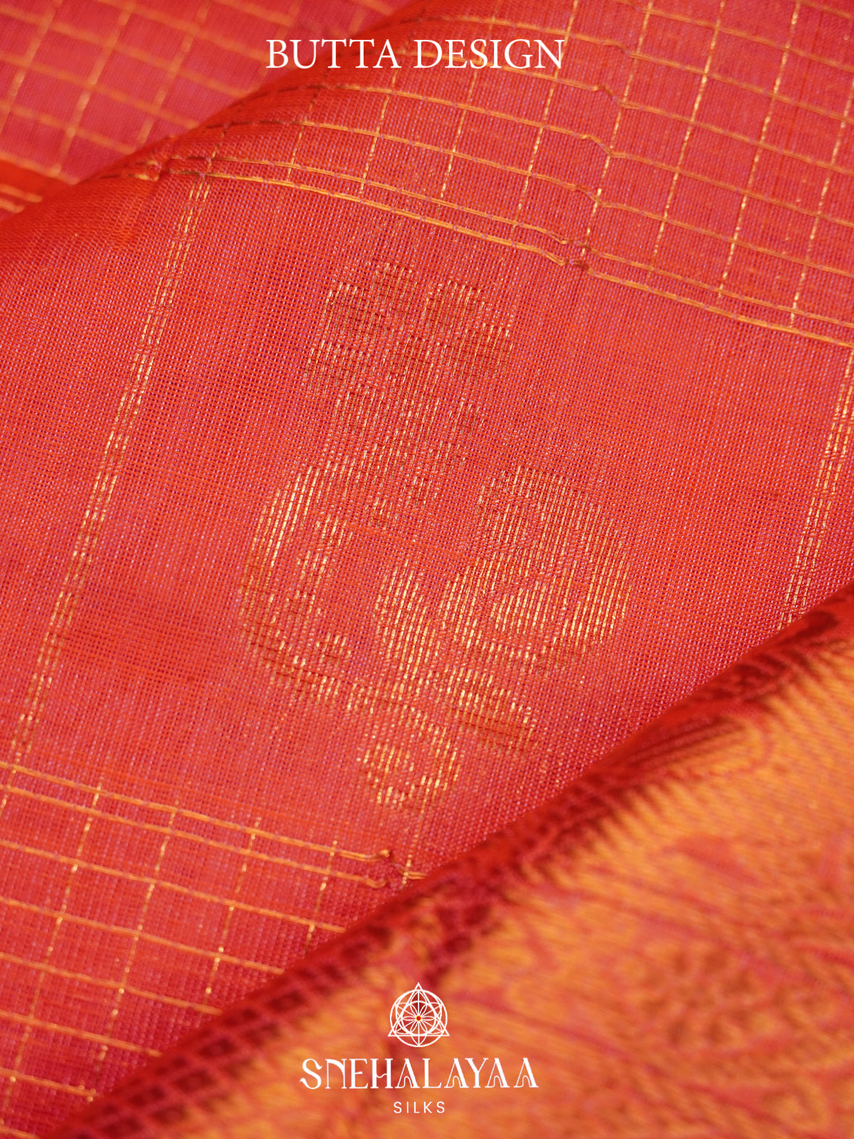 Coral Orange Mangalagiri Silk Cotton Saree